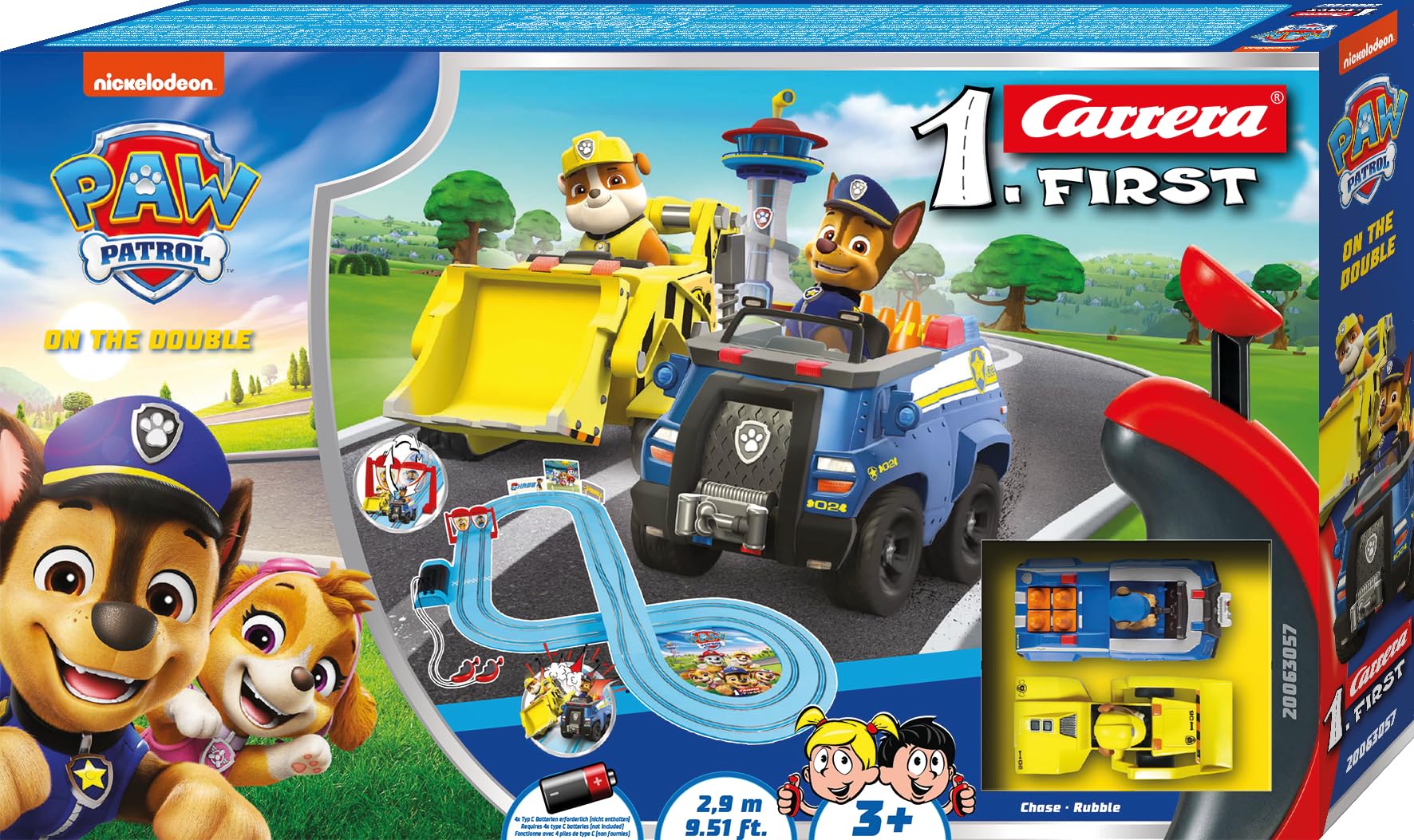 Carrera FIRST PAW Patrol - On The Double Slot Racing Track Set for Kids 5