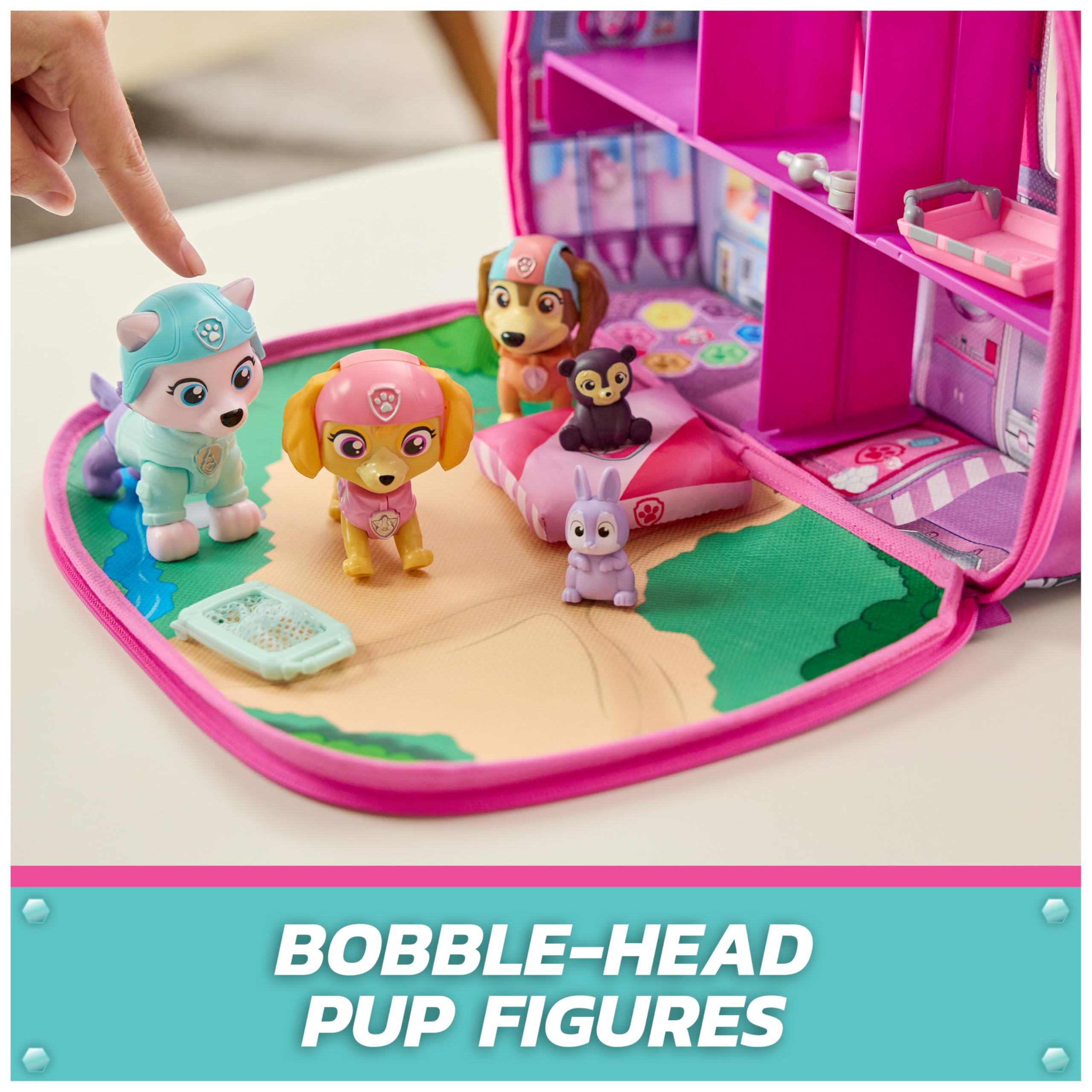 PAW Patrol Skye's World Pupcation Rescue Set - Playset with Skye, Everest, Liberty & Animal Figures 15