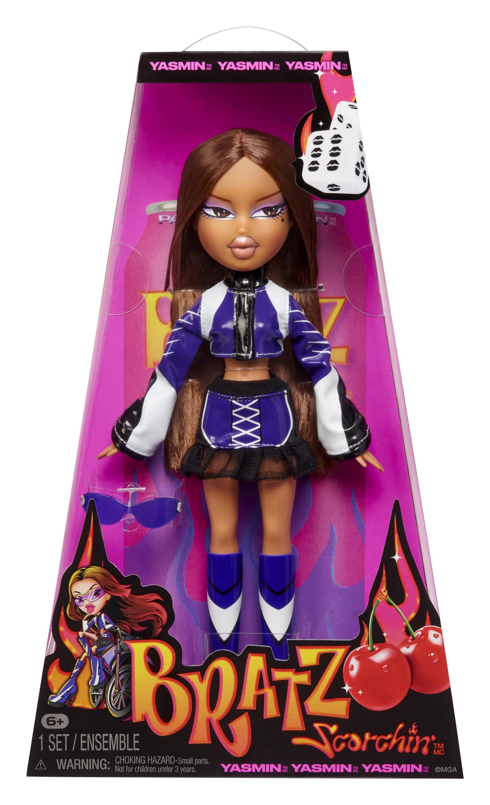 Bratz Scorchin' Yasmin - Fashion Doll with Moto-Inspired Outfit & Accessories, Ages 3+ 9