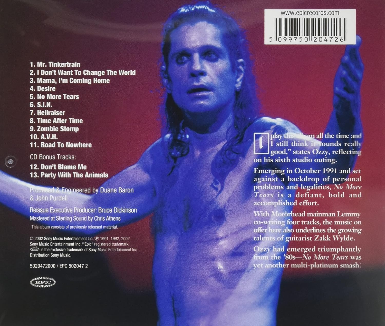 Ozzy Osbourne - No More Tears Audio CD