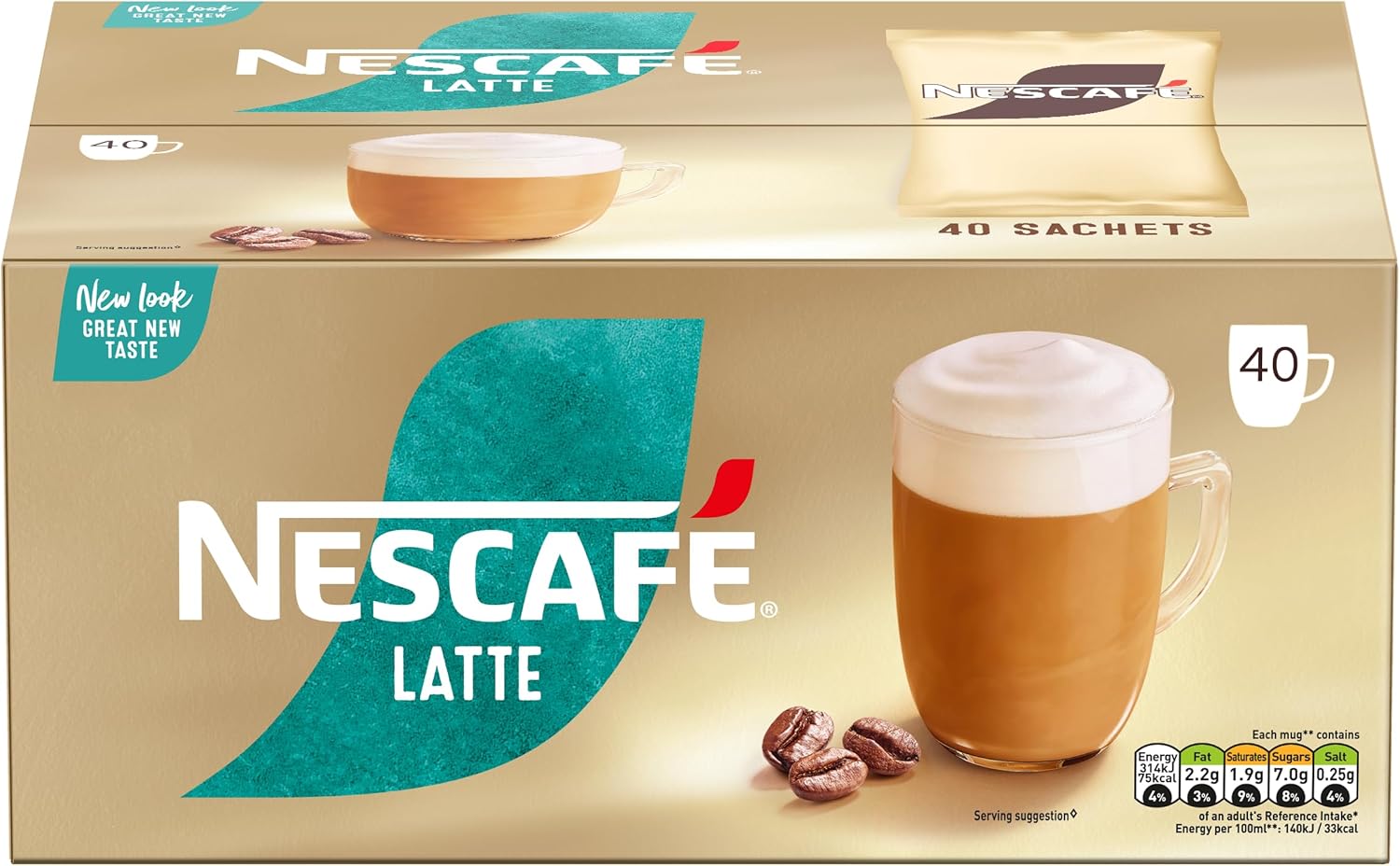 NESCAFÉ Gold Latte Instant Coffee Sachets - 40 x 18g 4