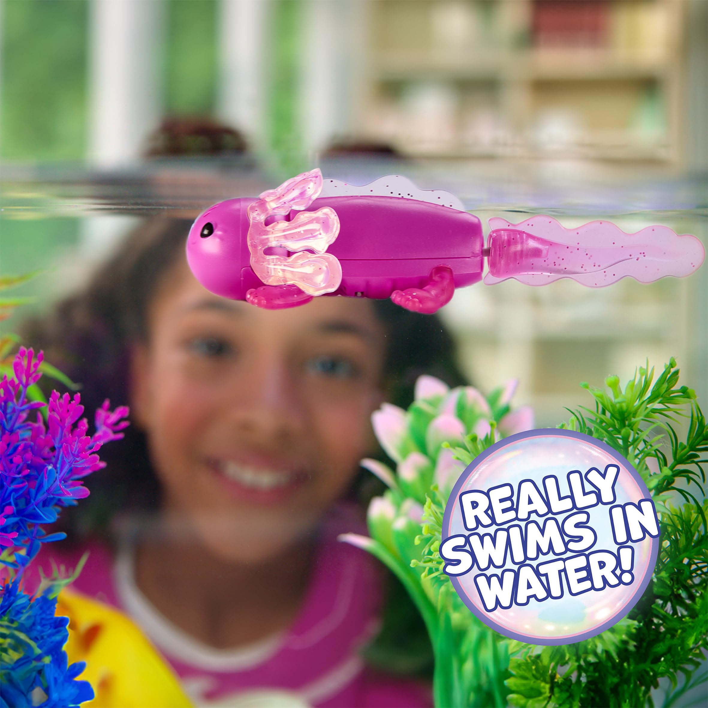 Fingerlings Baby Axolotl Ziggy - Interactive Swimming & Light-Up Electronic Pet for Ages 5+ 4