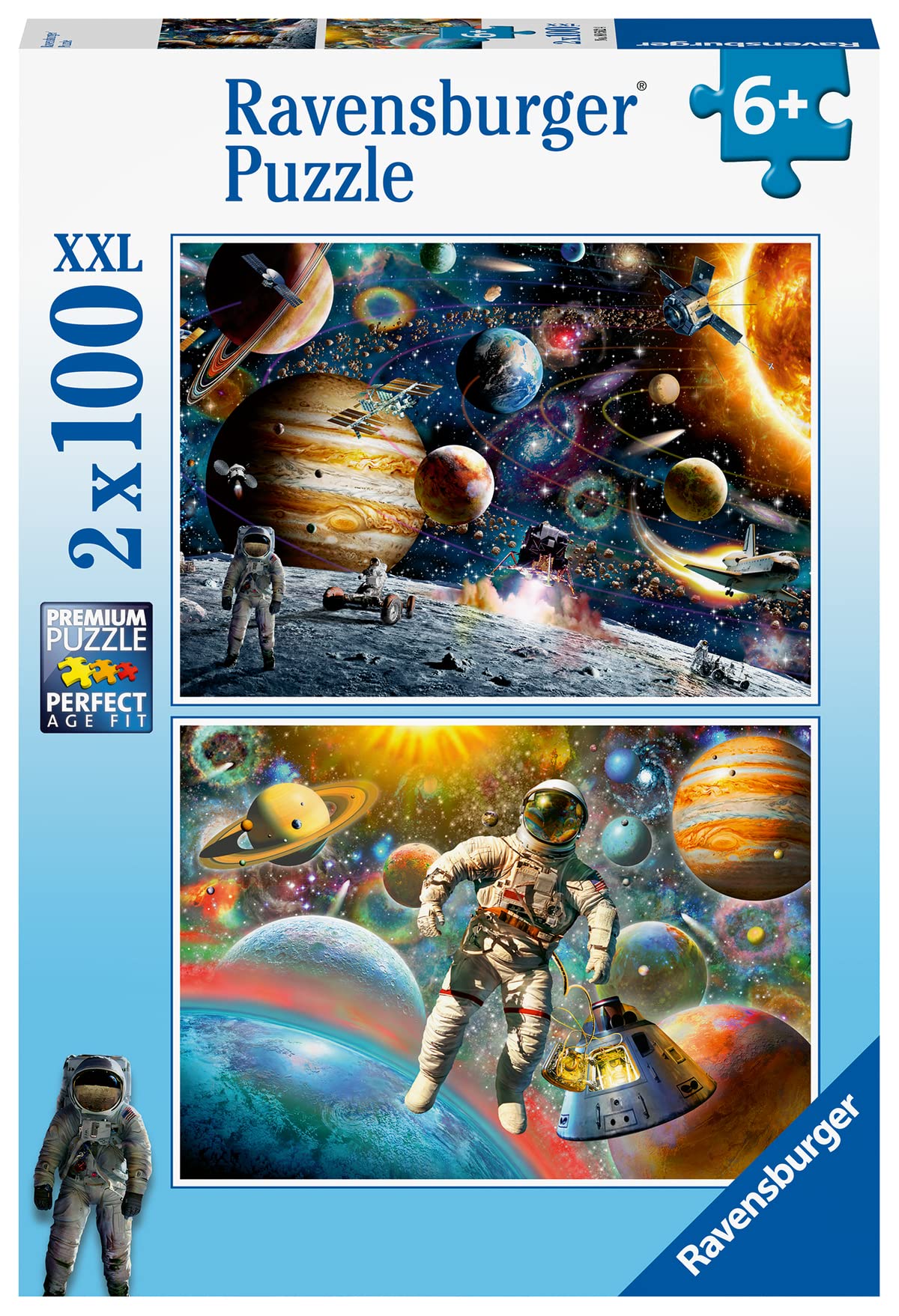 Ravensburger Space Jigsaw Puzzles for Kids - 2x 100 Pieces, Ages 6+ 7