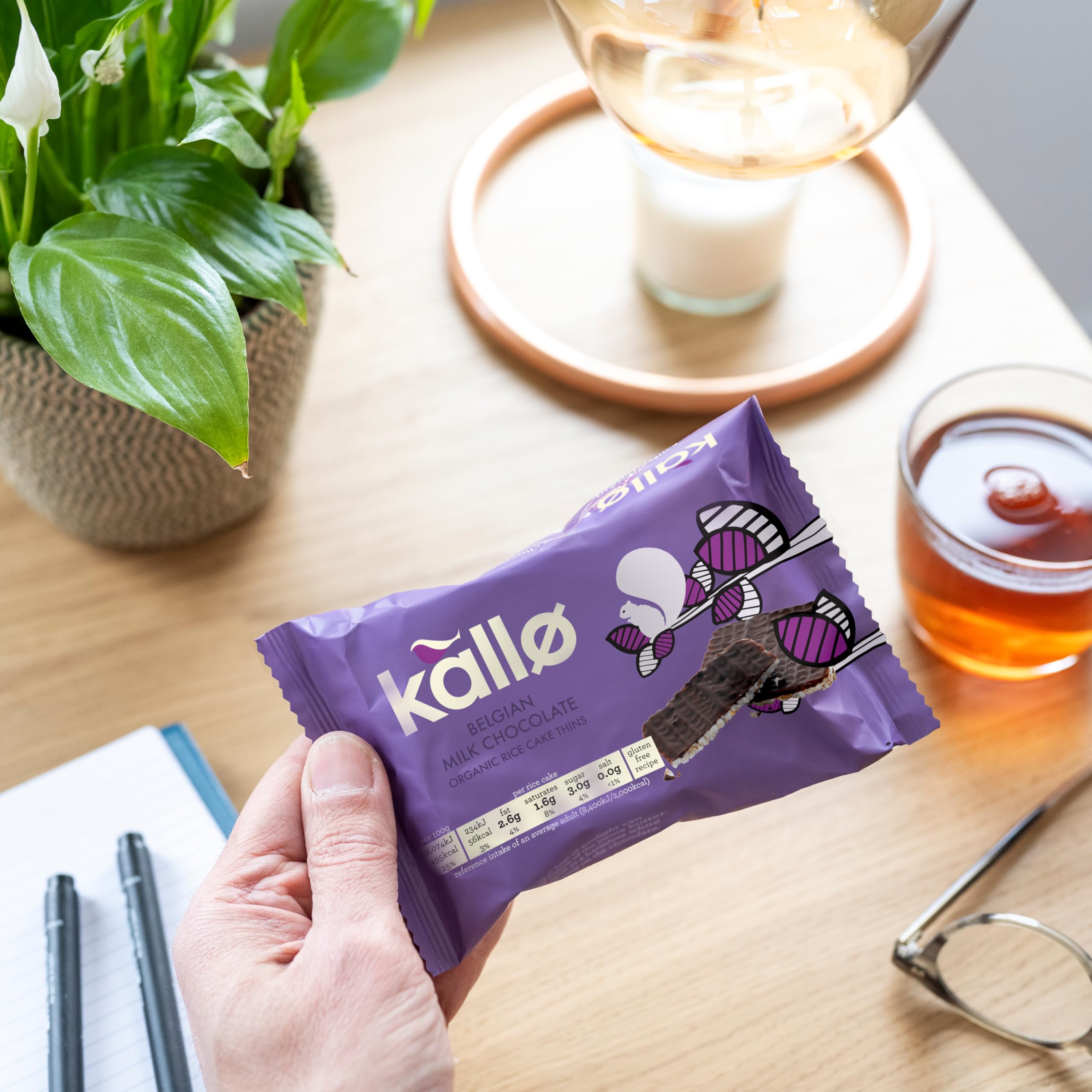 Kallo Organic Belgian Milk Chocolate Thins Rice Cake | Gluten Free | 75g 7