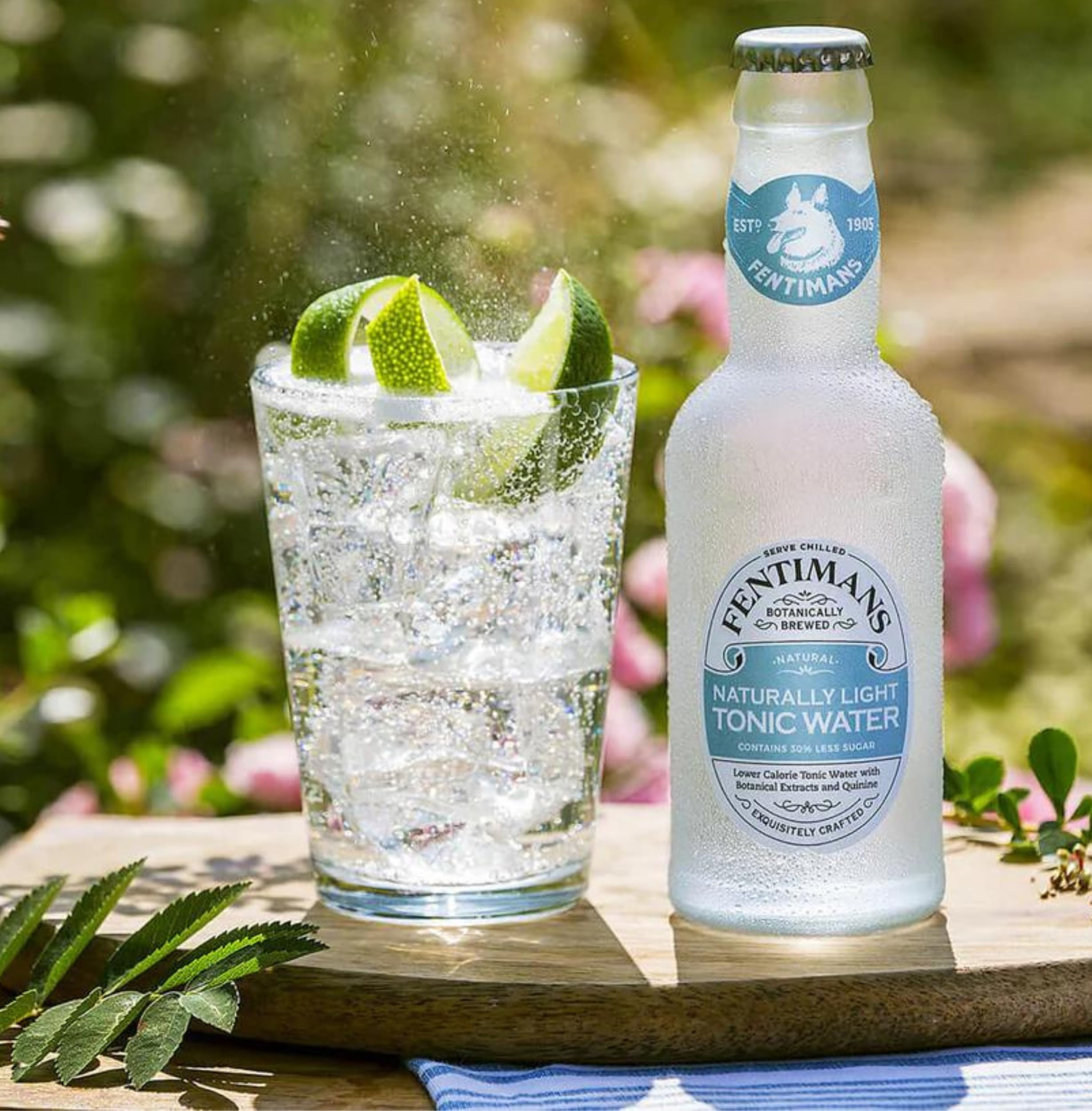 Fentimans Naturally Light Tonic Water - Botanically Brewed with Lemongrass & Citrus - 4 x 200ml 2