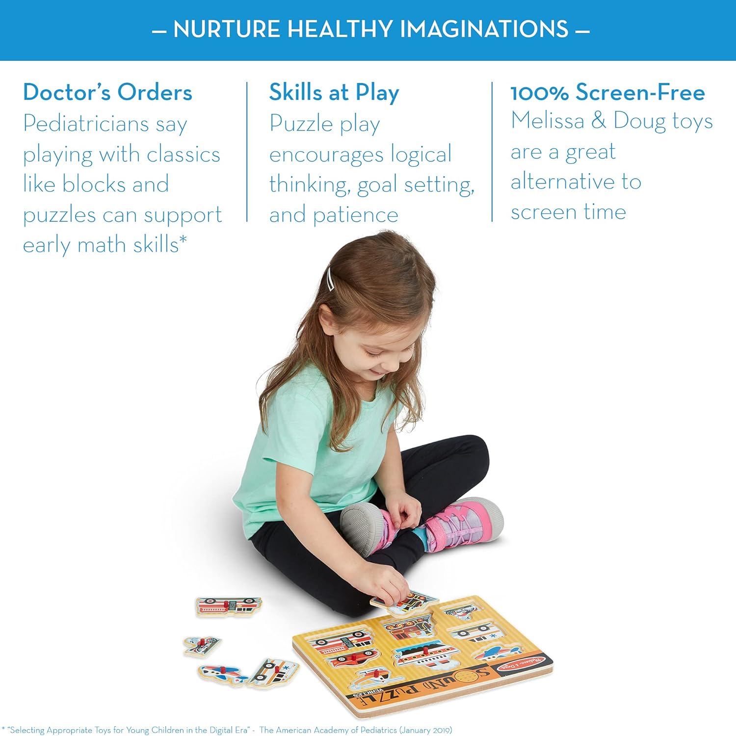 Melissa & Doug Vehicles Wooden Peg Puzzle - Sound-Enhanced Learning Toy for 2+ Year Olds 4