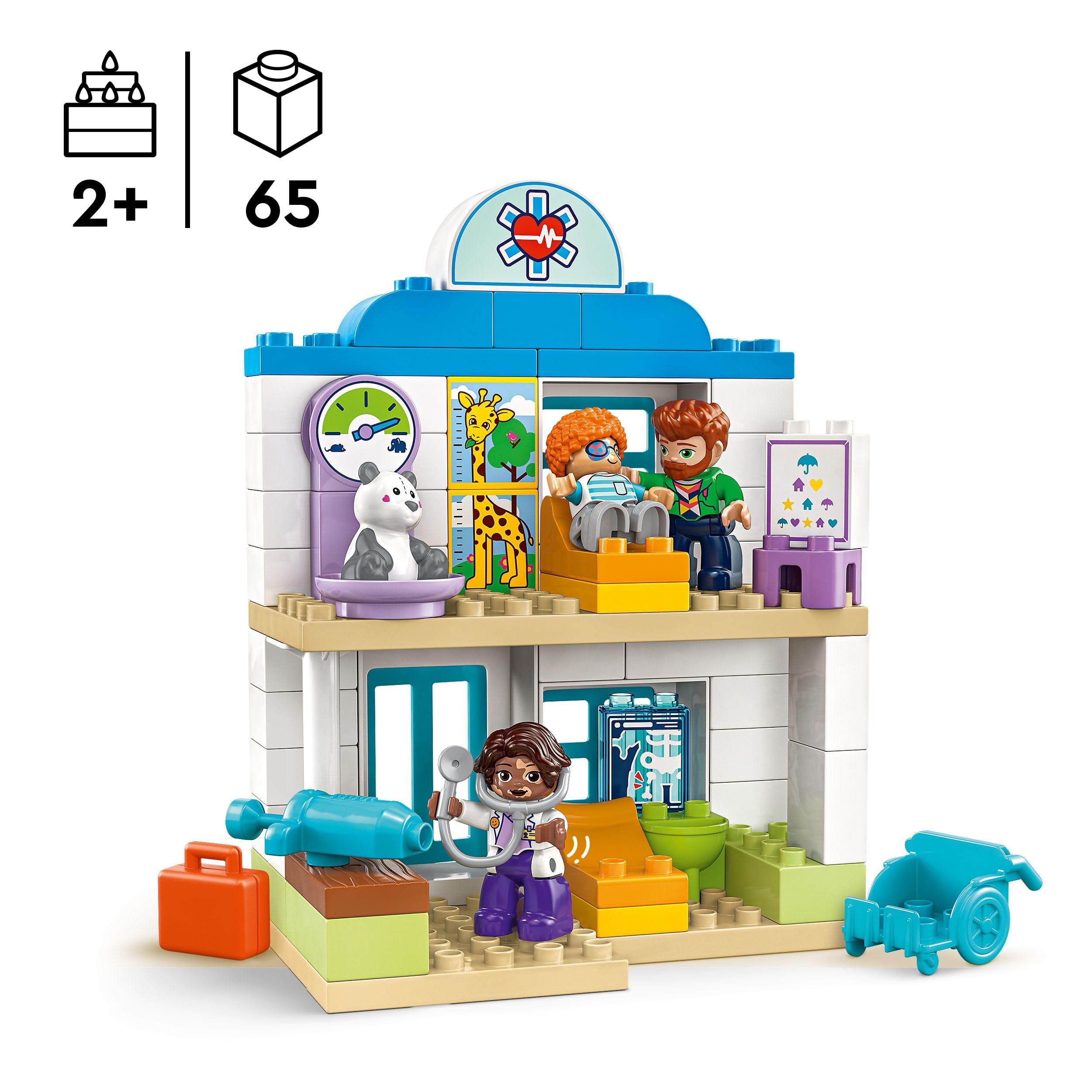 LEGO DUPLO First Time: Visit to the Doctor - Role Play Building Set for Toddlers 2+ 3