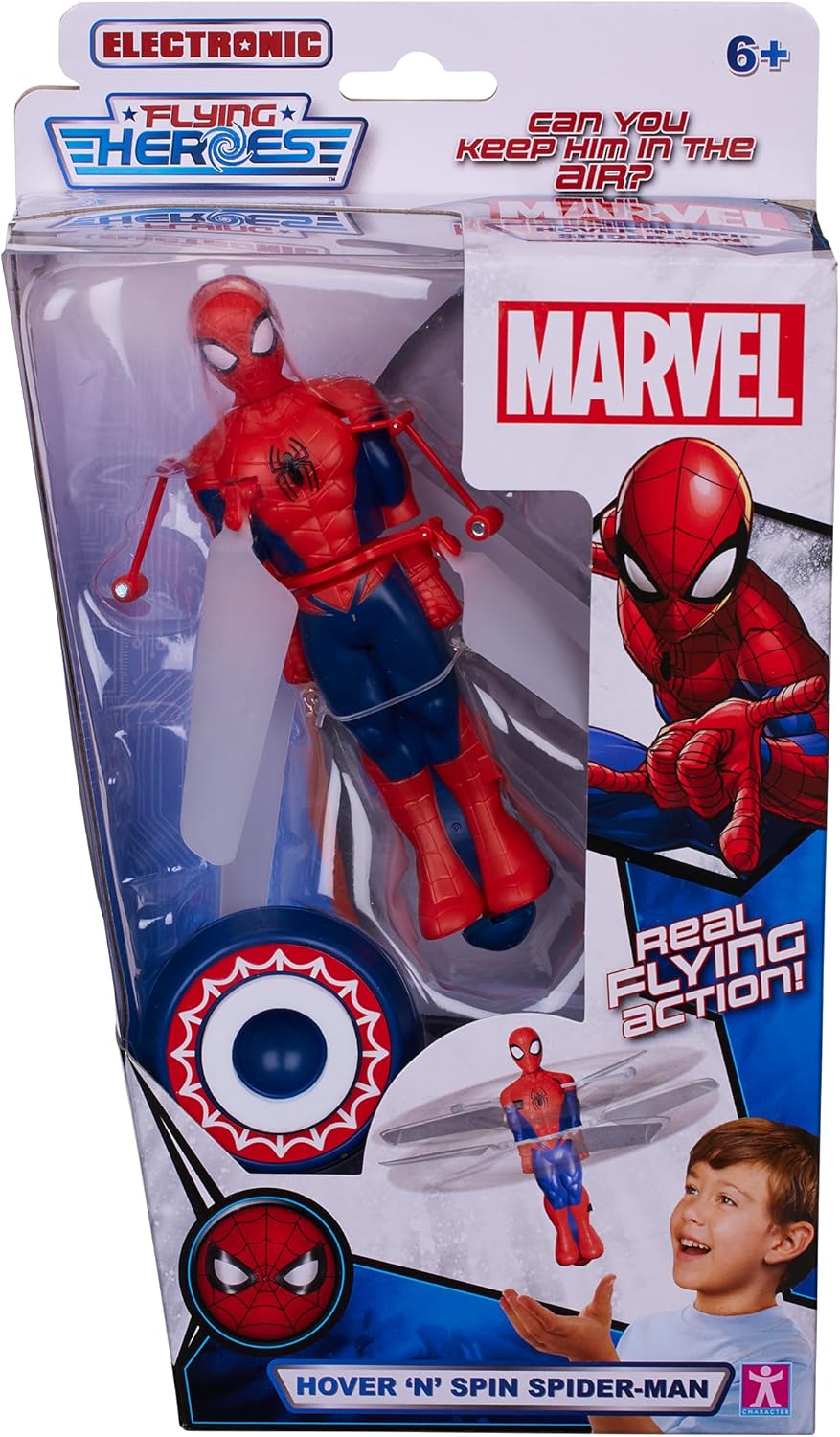 Hover 'n' Spin Spider-Man with Real Fly Action - Interactive Flying Toy for Kids 5