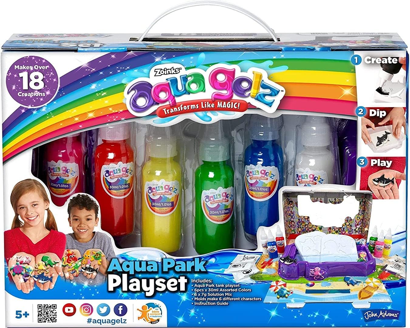 AquaGelz Aqua Park Playset - Squishy Aquatic Creations for Kids 5+