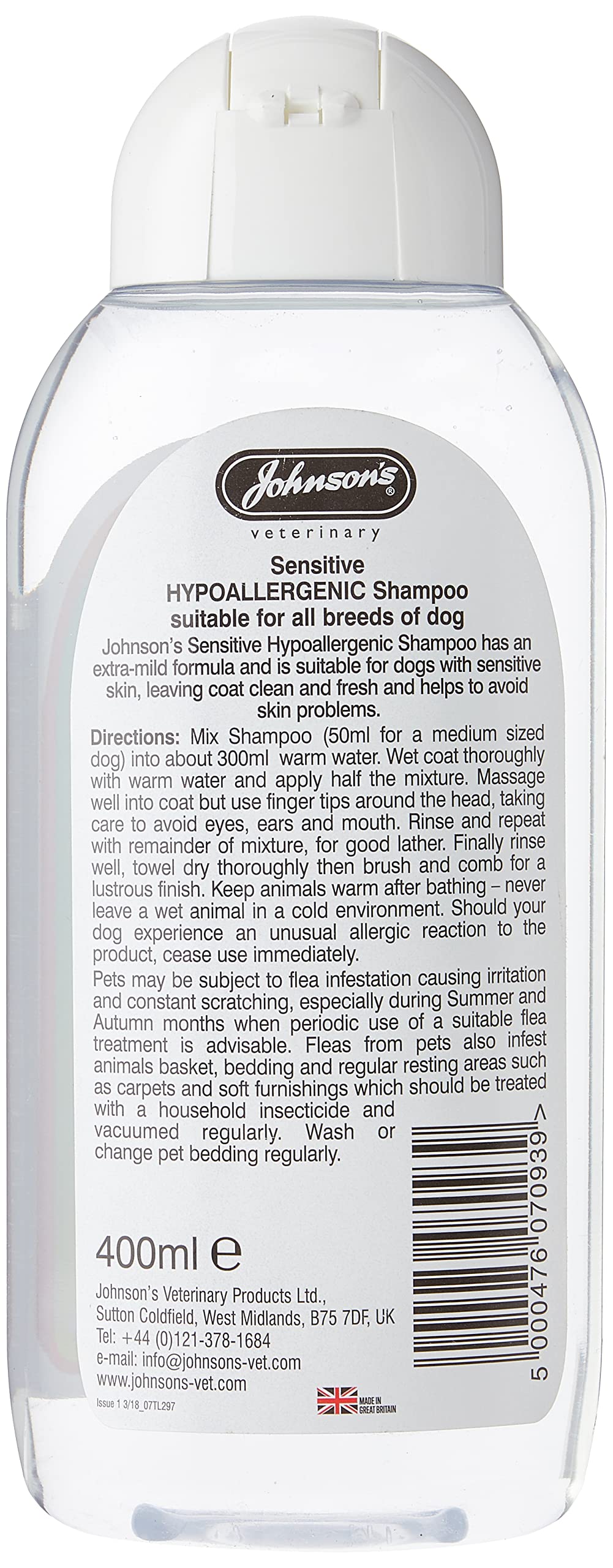 Johnson's Hypoallergenic Dog Shampoo - Extra Mild Formula for Sensitive Skin | 400 ml 2