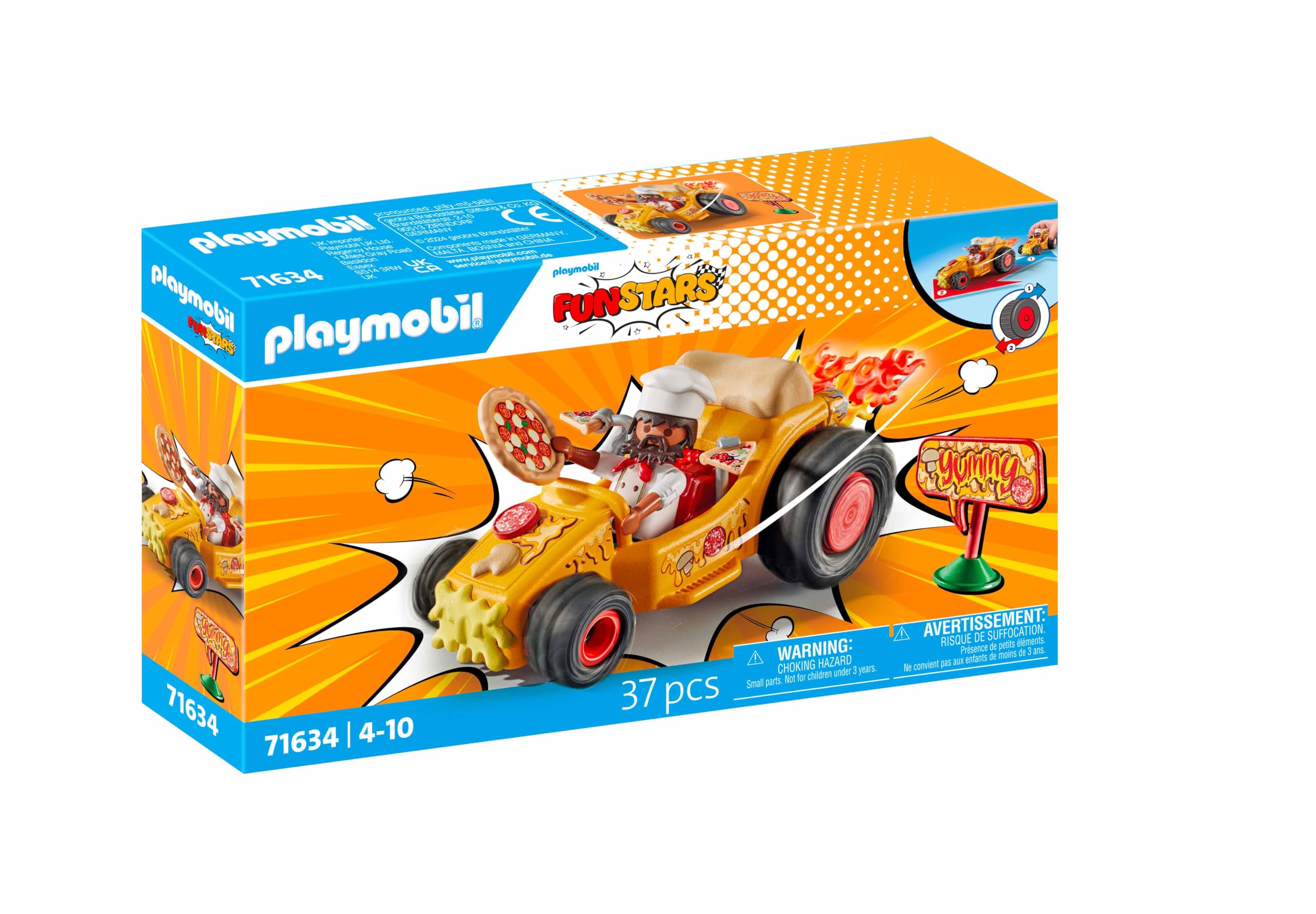 Playmobil Racing Pizza - Vehicle Playset for Kids 4+ 4