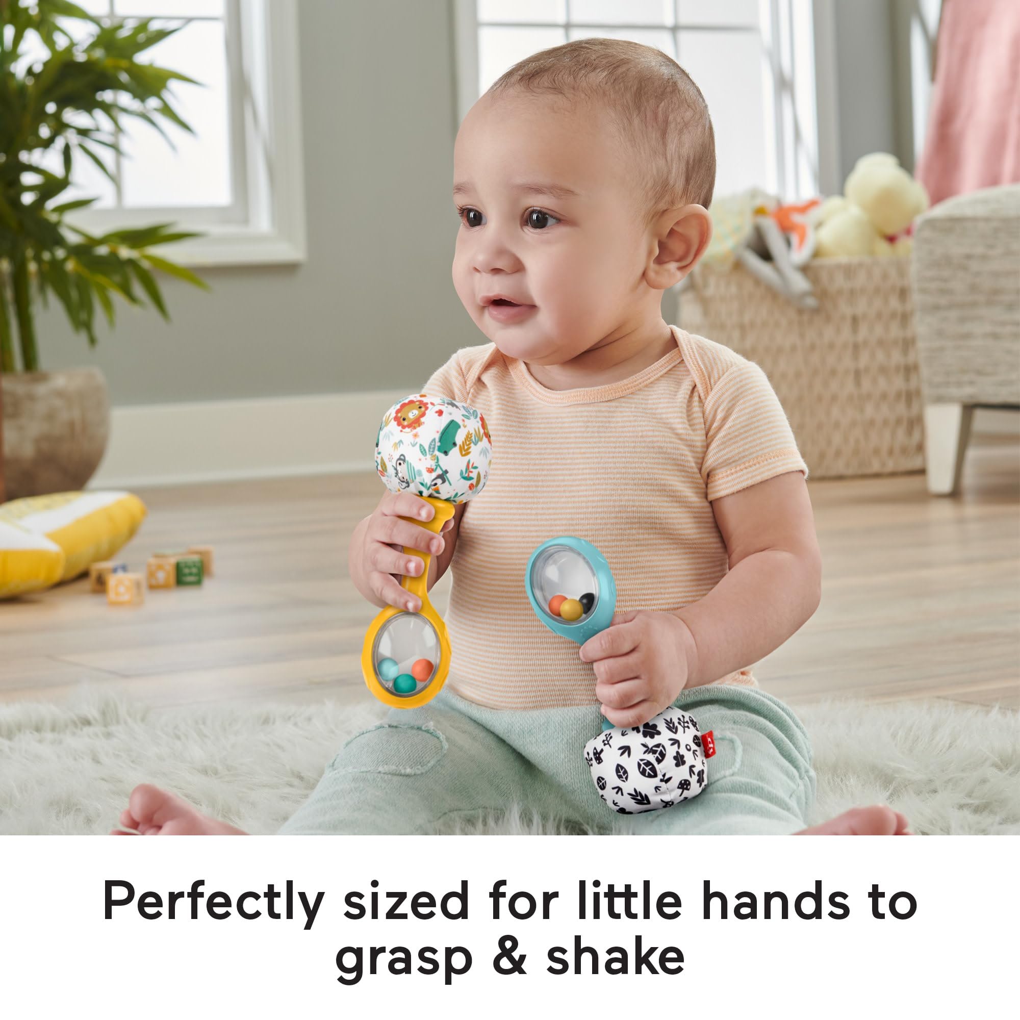 Fisher-Price Rattle 'n Rock Maracas - Sensory Rattles for Babies 3 Months+ 5