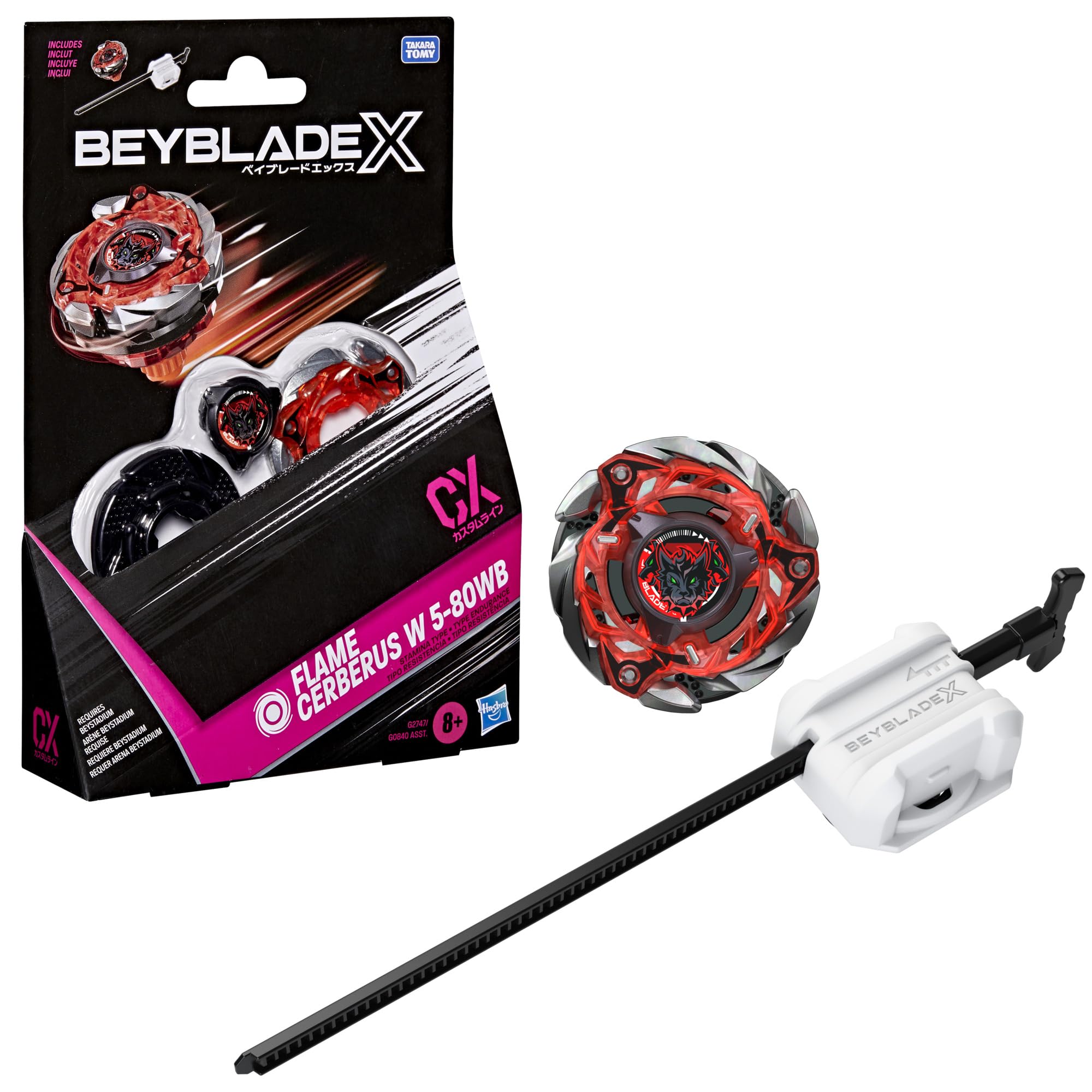 Hasbro Beyblade X Flame Cerberus W 5-80WB CX Starter Pack | Stamina Type | Ages 8+