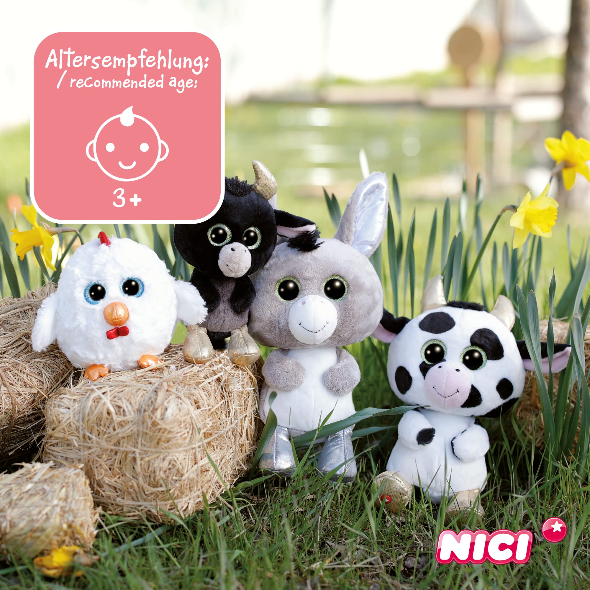 Nici 47661 Glubschis Donkey Donki 9cm - Soft Plush Keyring Toy 5