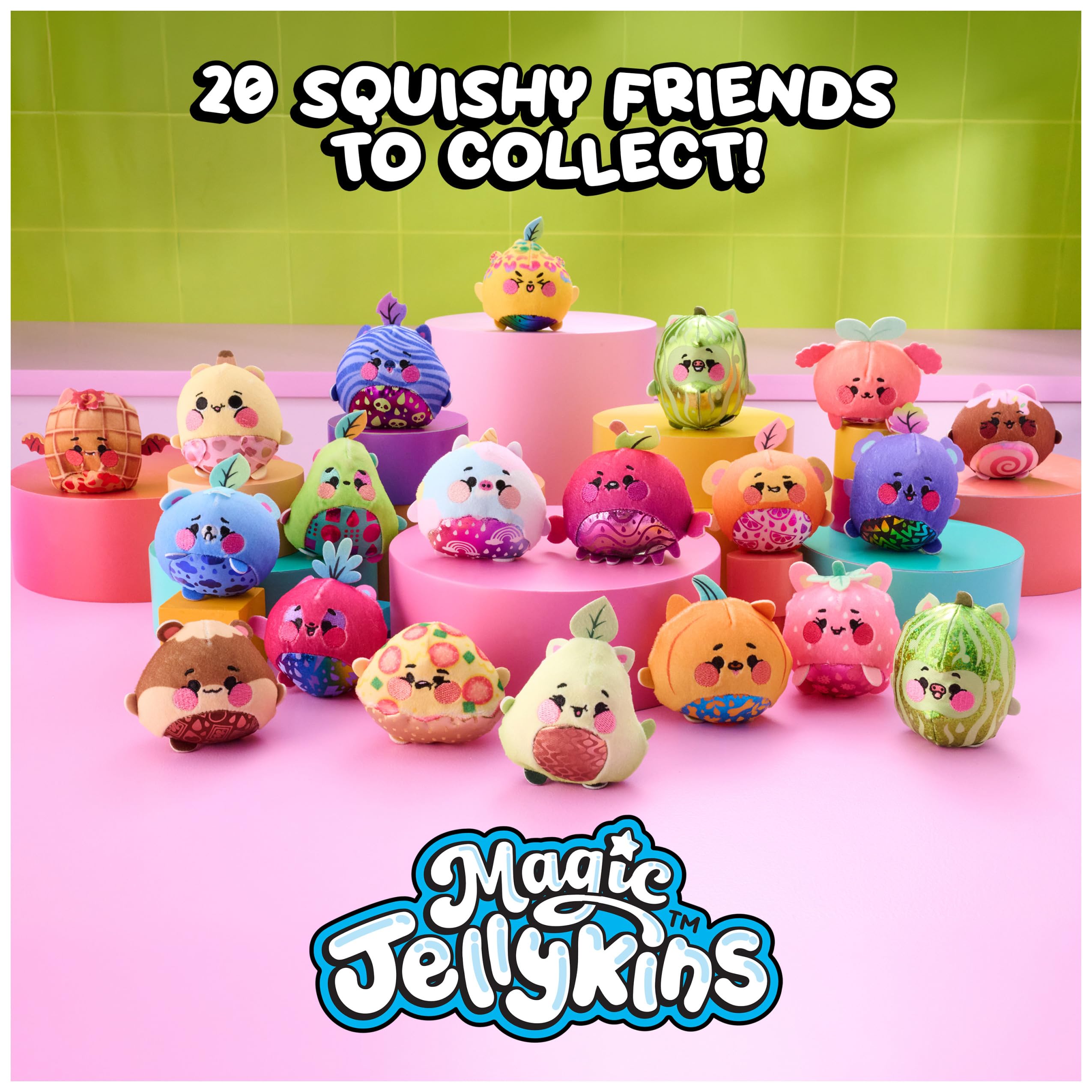 Magic Jellykins Surprise Plush Jar, Magical Transforming Water-Activated To 3
