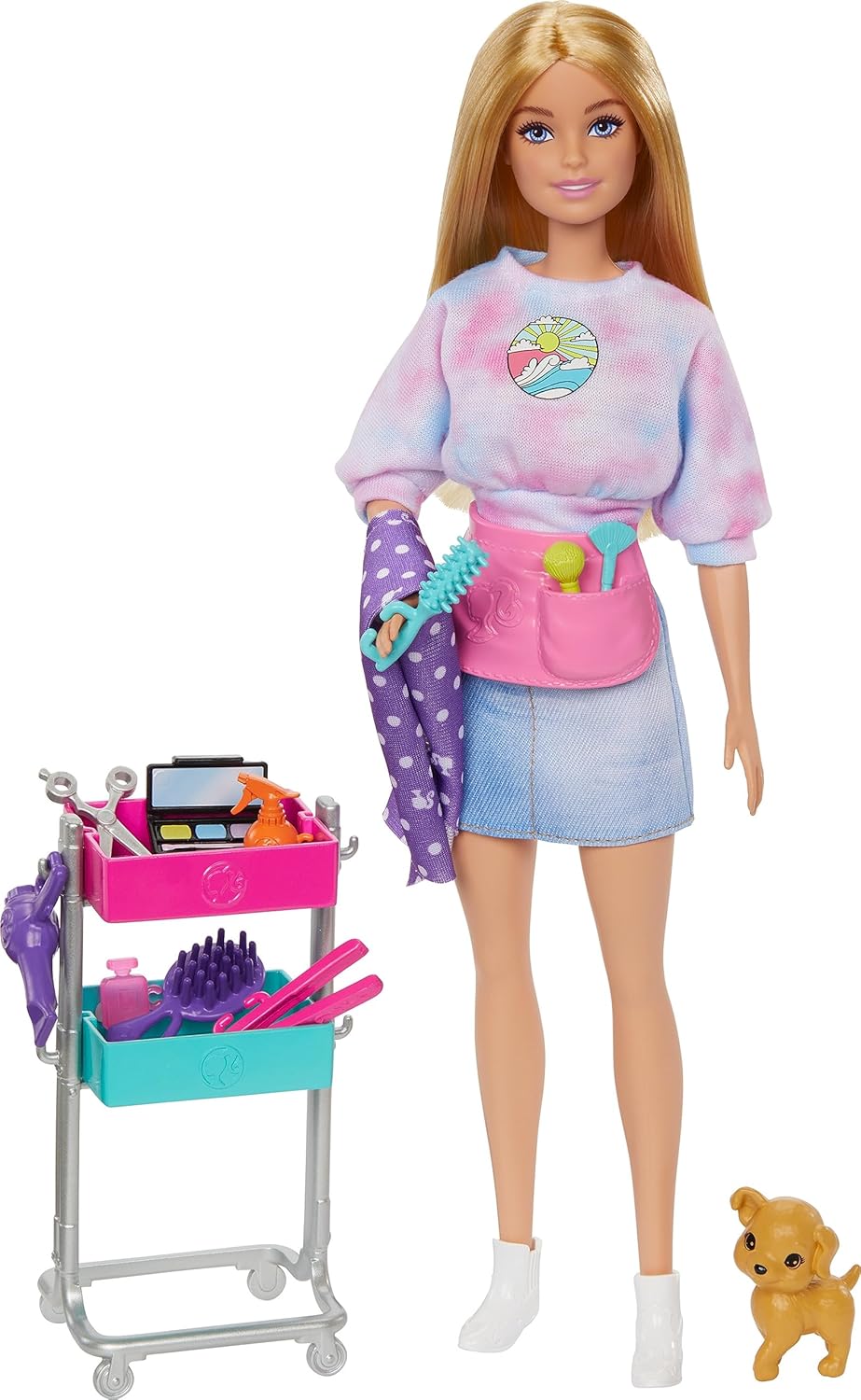 Barbie "Malibu" Stylist Doll & 14-Piece Hair & Makeup Playset - Role Play for Kids 3+