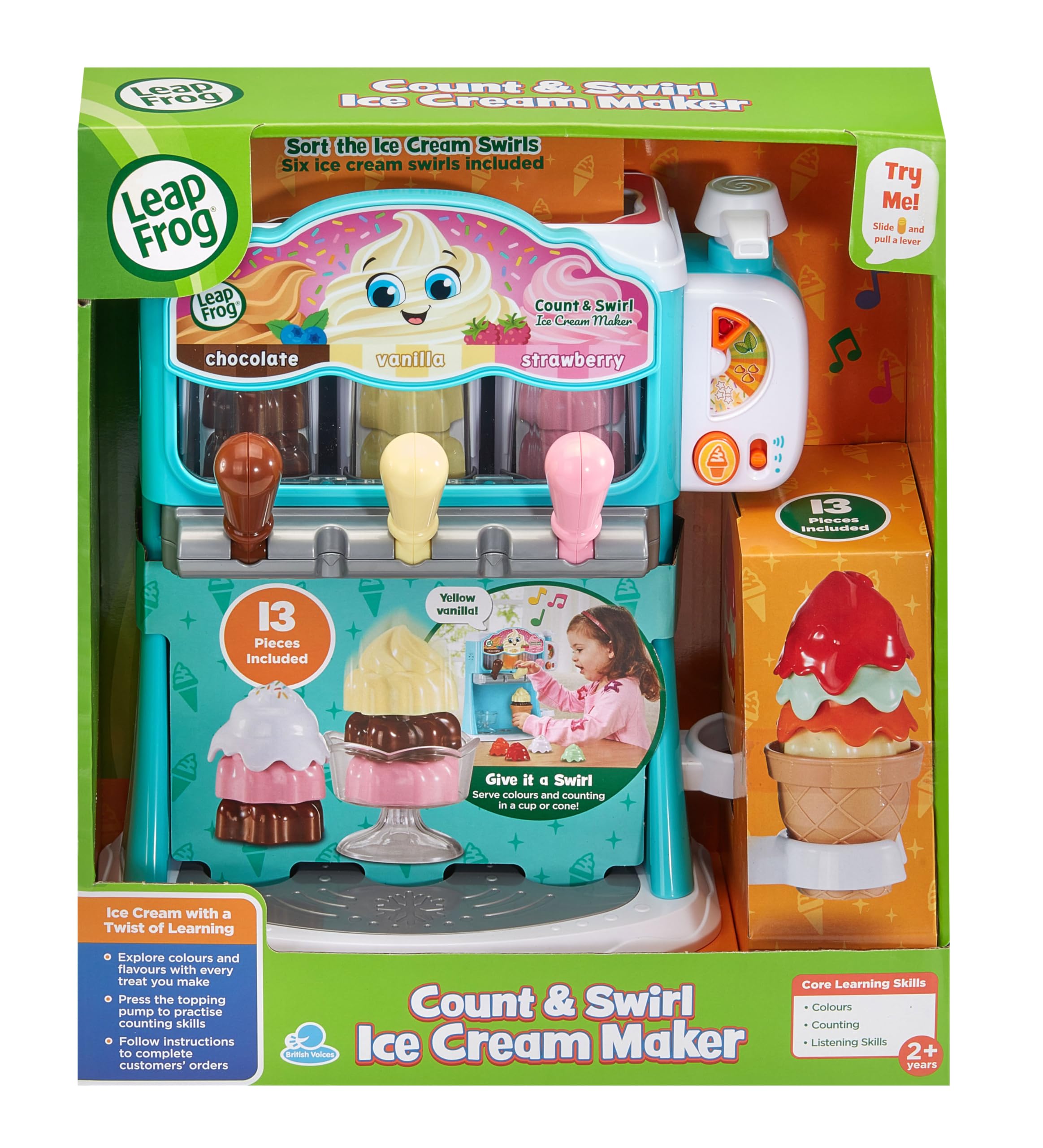 LeapFrog Count and Swirl Ice Cream Maker - Interactive Roleplay Toy for Ages 2-5 5