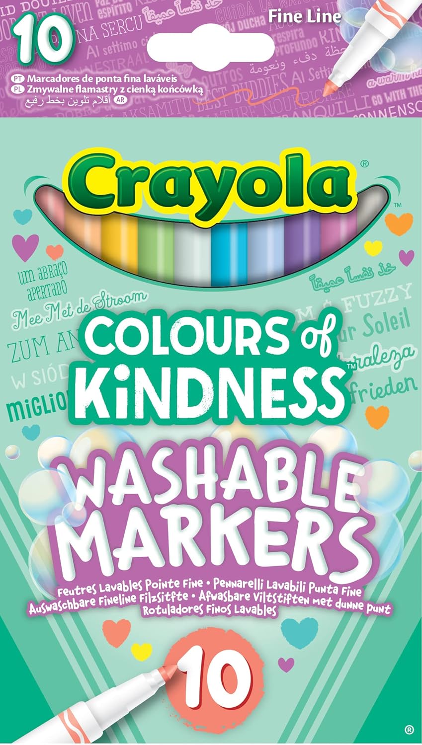 CRAYOLA Colours of Kindness Washable Fine Line Markers - Assorted Colors (58-7827)