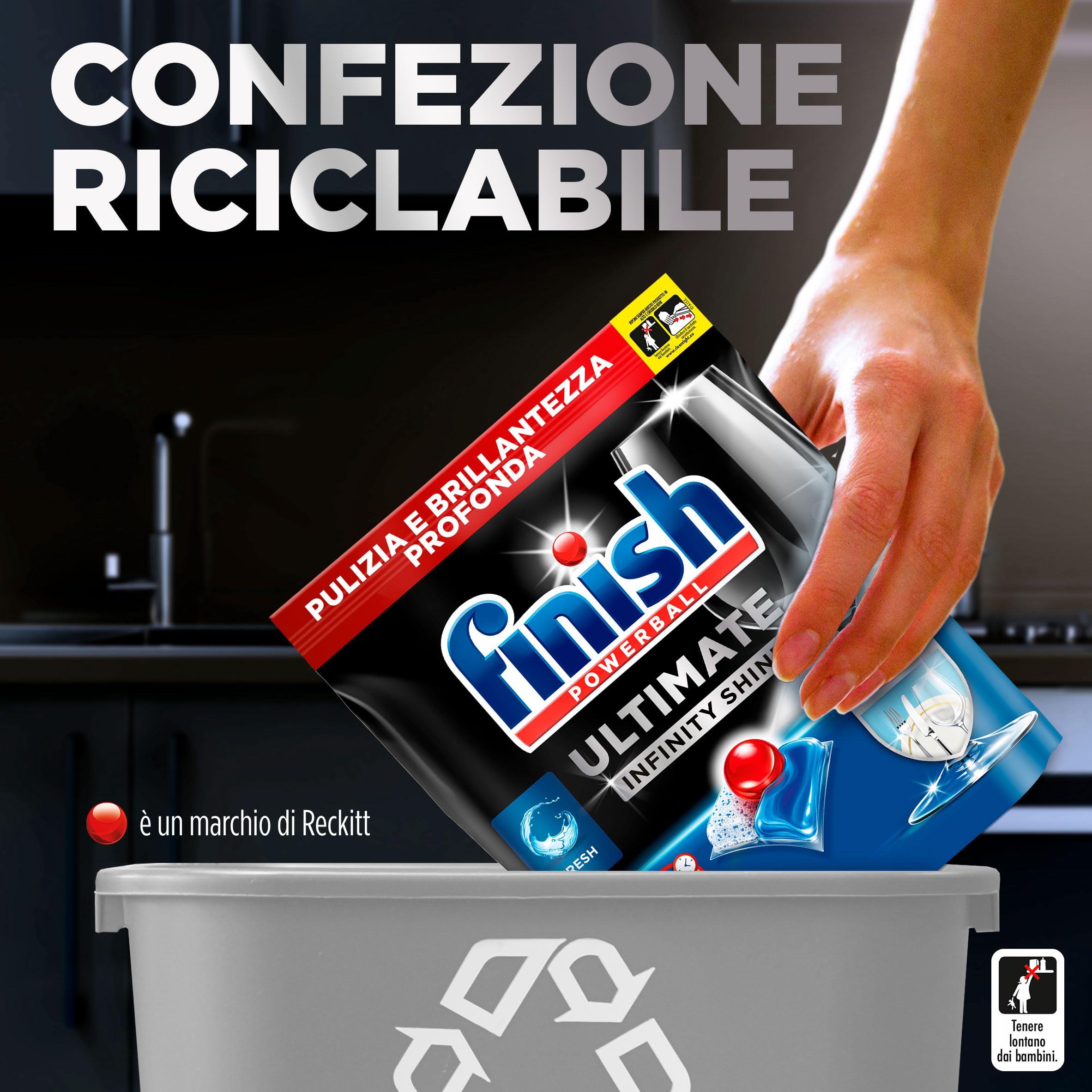 Finish Ultimate Infinity Shine Dishwasher Tablets, Lemon, 100 Tablets 8