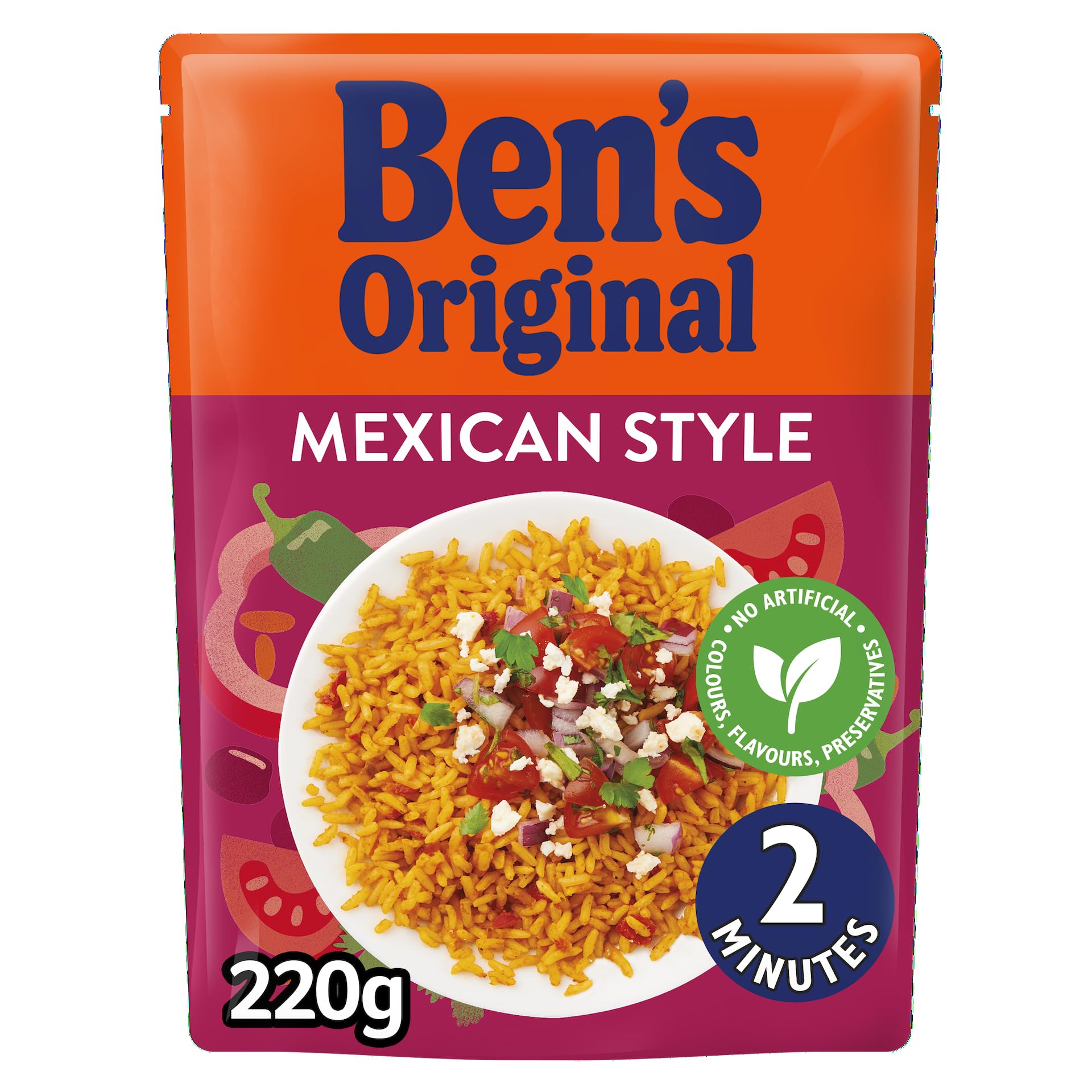 Ben's Original Mexican Style Microwave Rice Pouch 220g - Serves 2