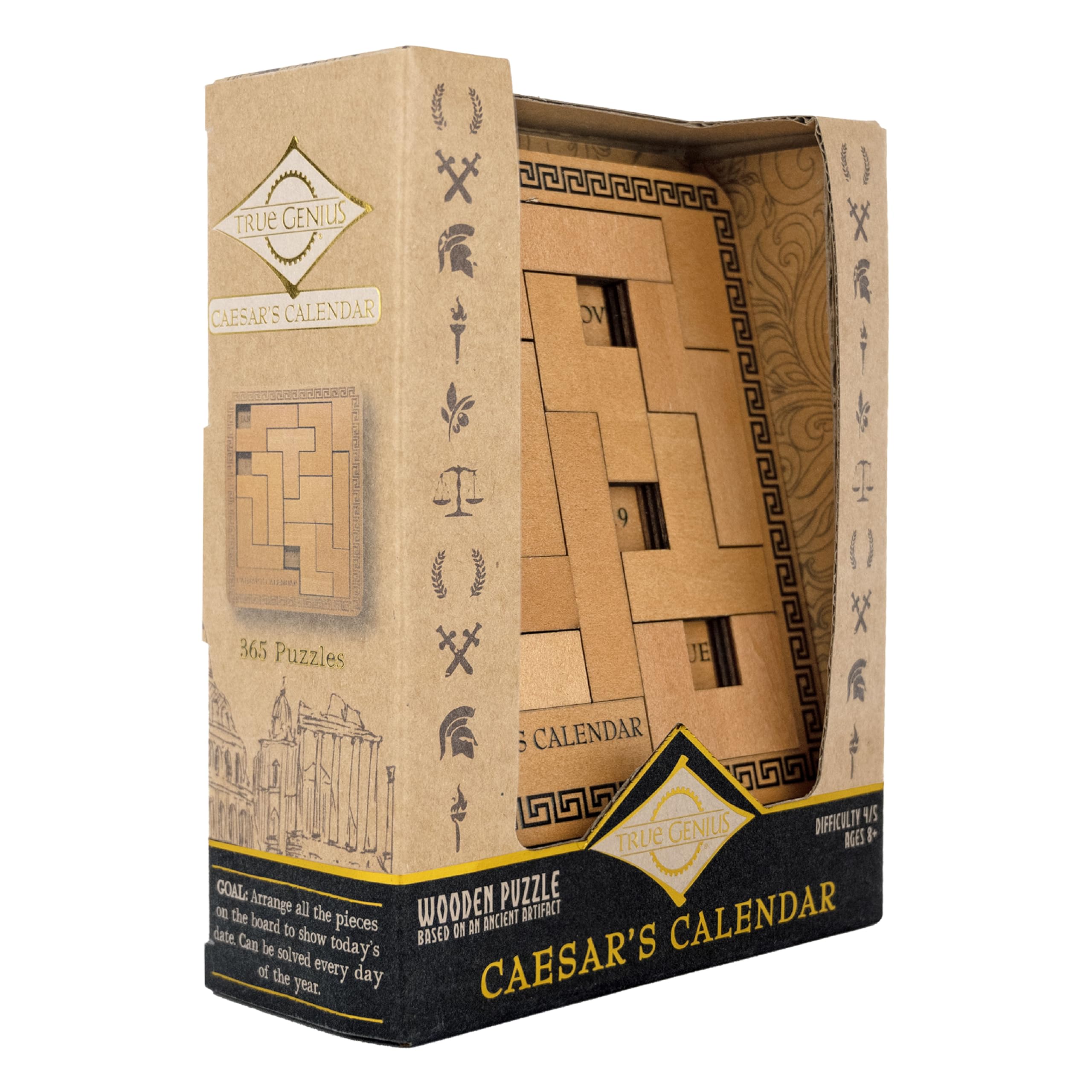 True Genius: Caesar's Calendar - 365-Day Wooden Brain Teaser Puzzle for Adults & Kids 11