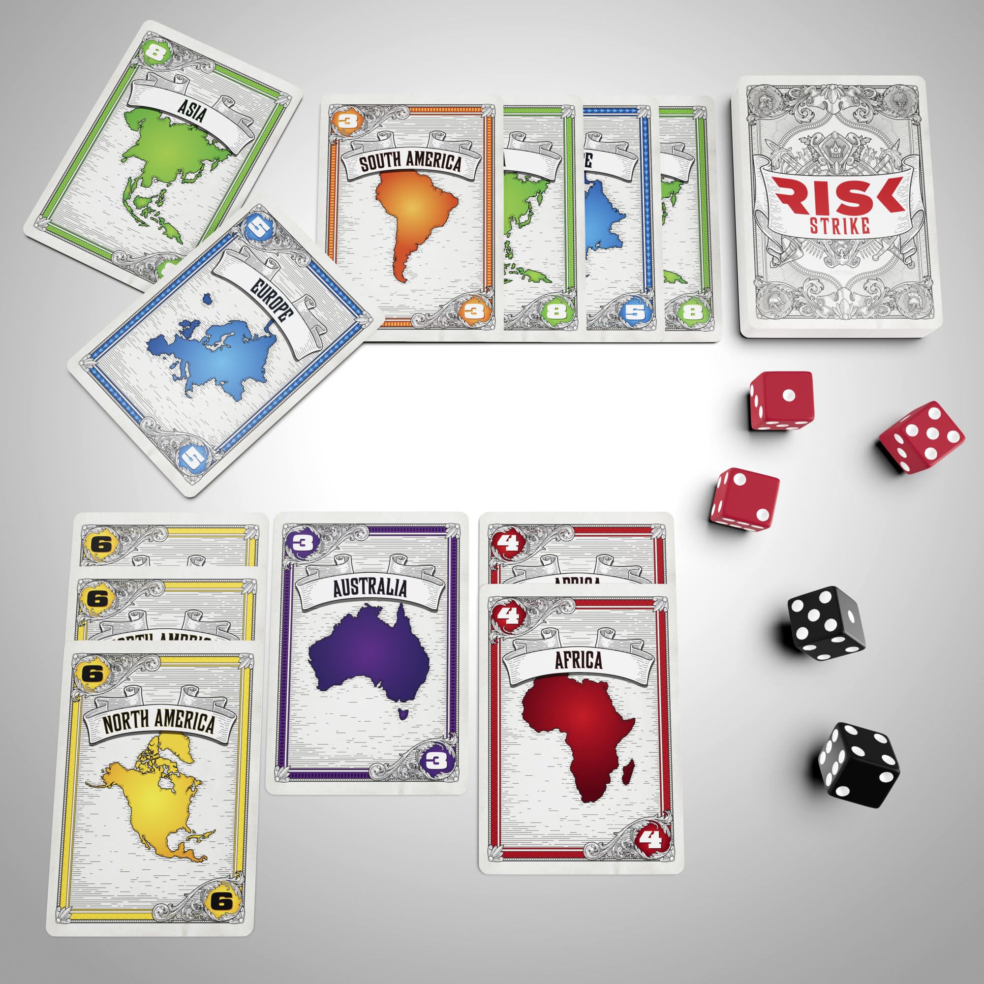 Hasbro Risk Strike Cards and Dice Game, Strategy Card Game for 2-5 Players, Ages 10 and Up 3
