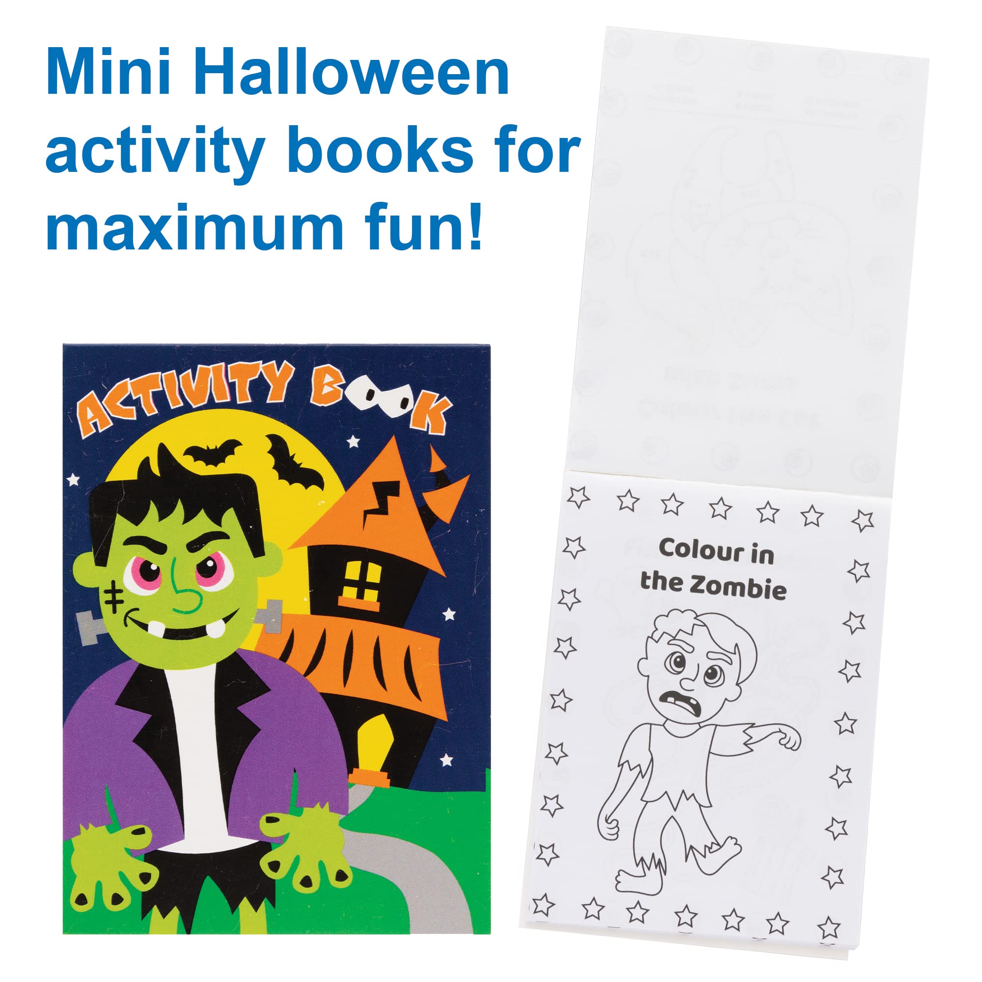 Baker Ross FE776 Halloween Mini Activity Book - 12-Pack Puzzle Books for Kids, Party Bag Fillers 3