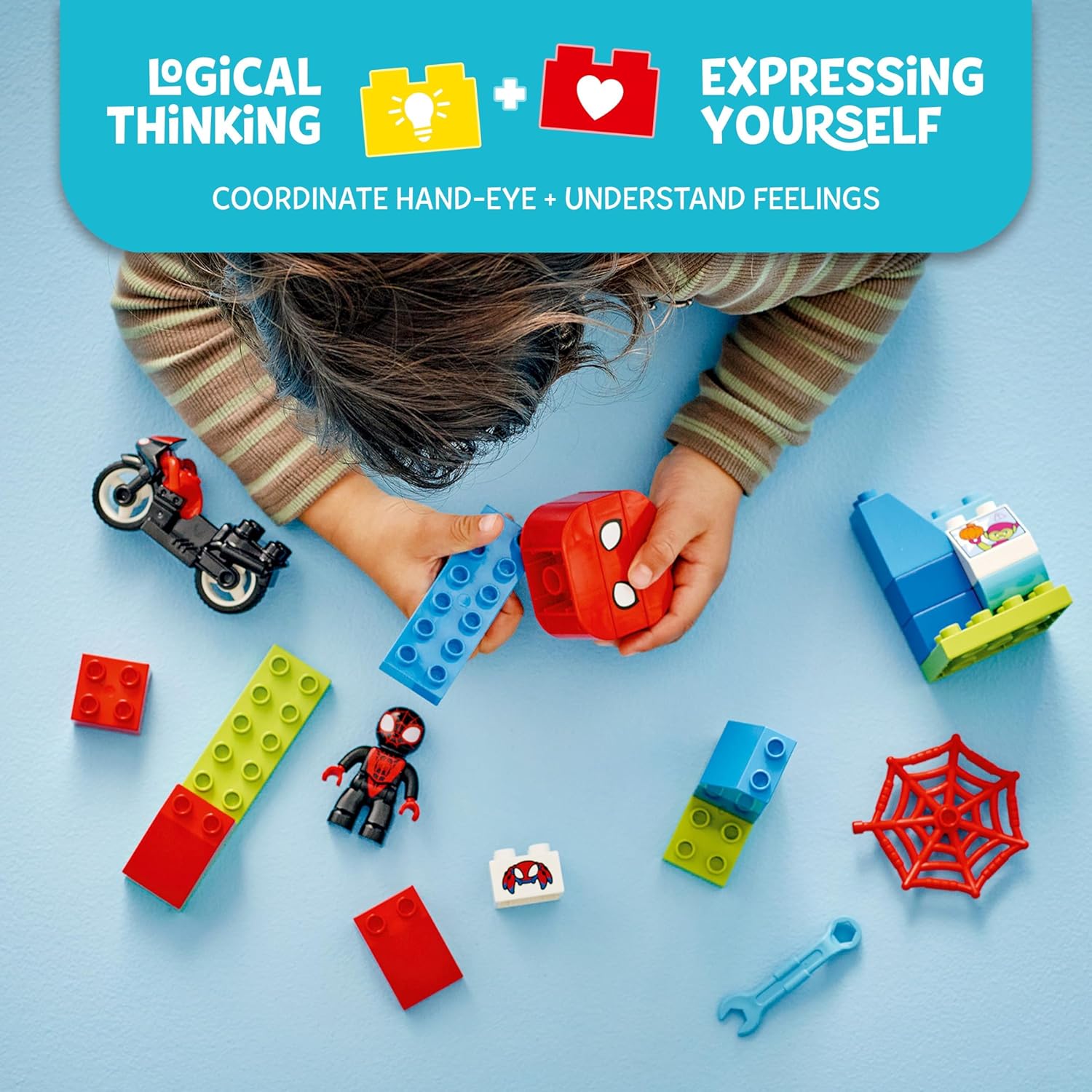 LEGO DUPLO Marvel Spin’s Motorcycle Adventure - Building Set for Toddlers 2+ 5