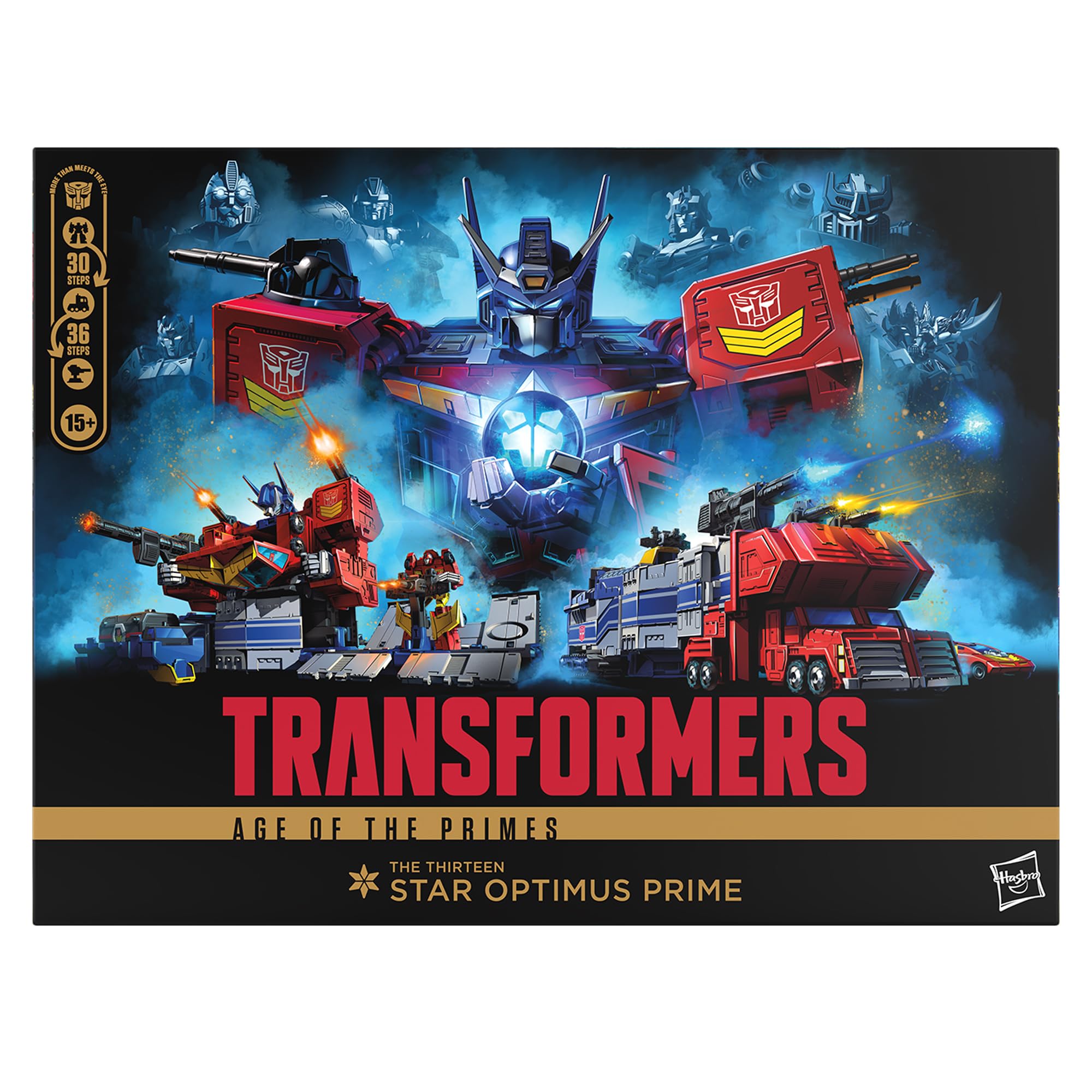 Transformers Age of the Primes Titan Class The Thirteen Star Optimus Prime Action Figure | 15-inch | 3-in-1 Conversion 6