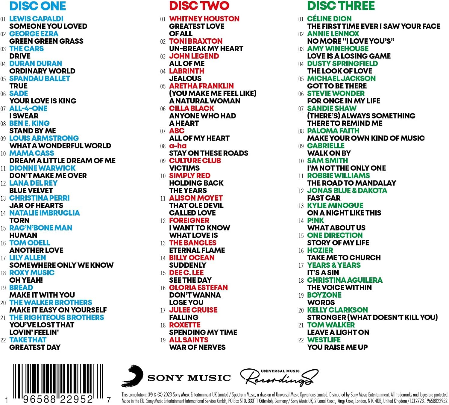 Just Great Songs - 3-Disc Compilation Album [Audio CD]