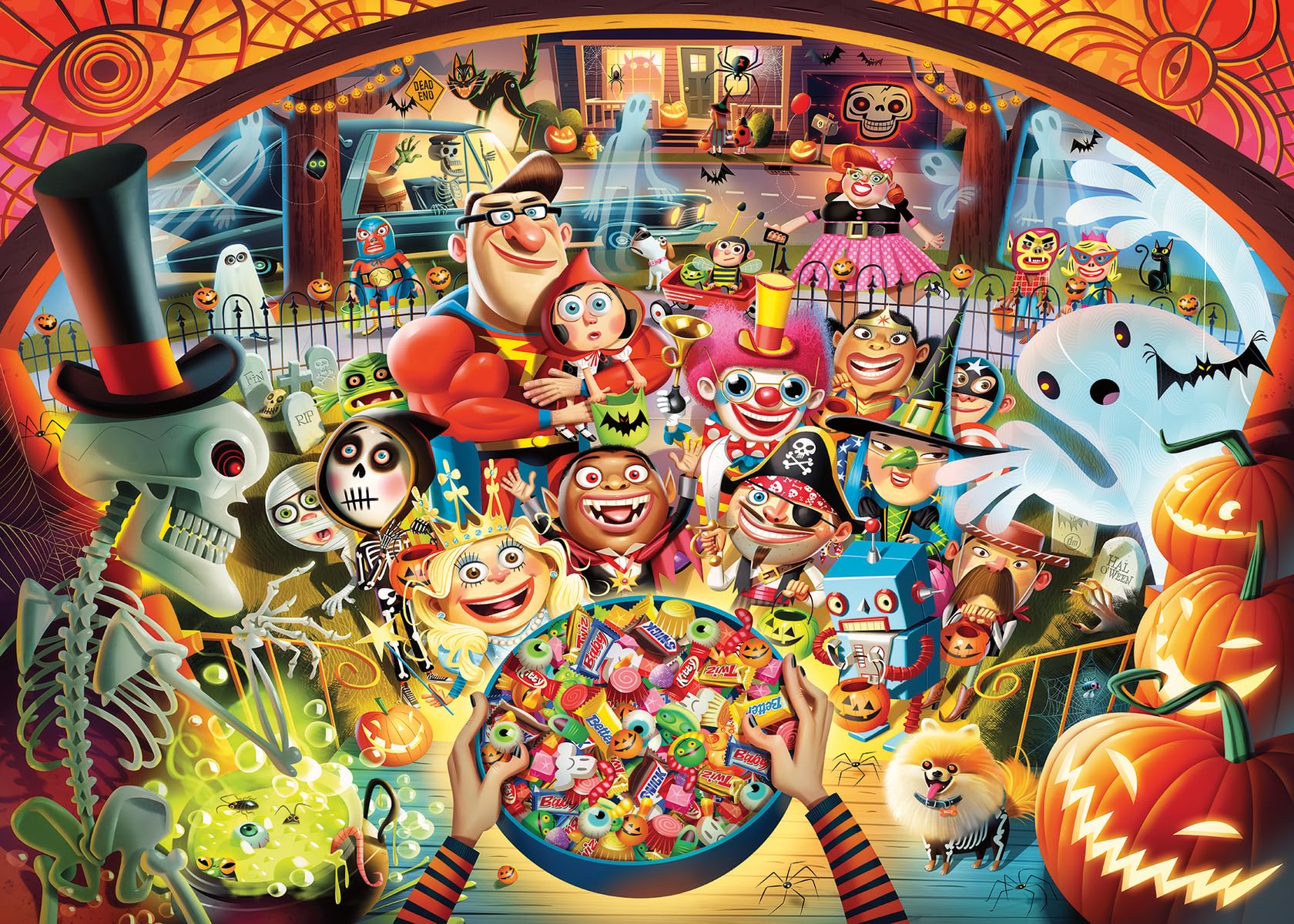 Ravensburger Trick or Treat 1000 Piece Jigsaw Puzzle - Halloween Theme for Adults & Kids 12+