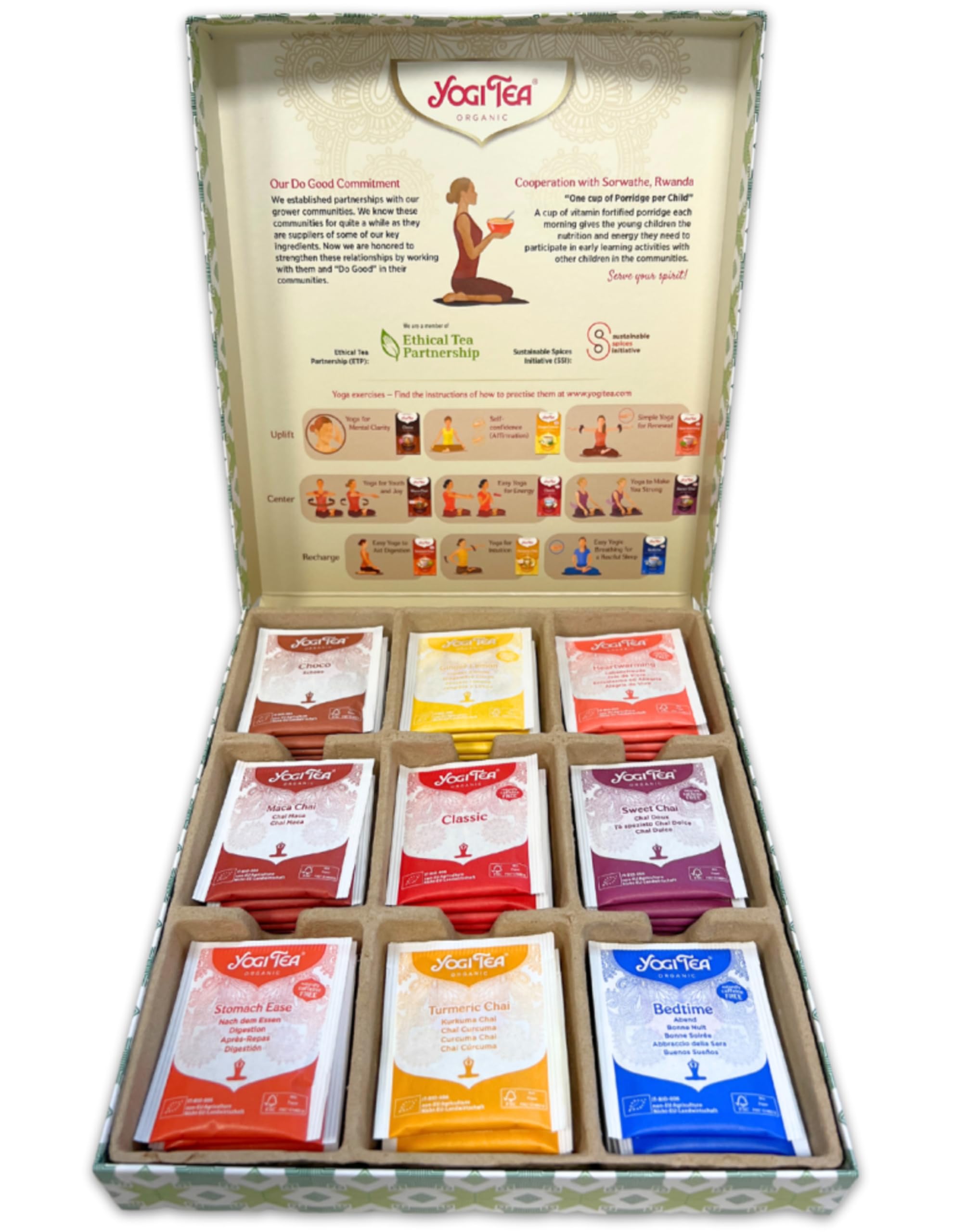 YOGI TEA - Yoga Selection Box Organic Herbal Tea Multipack with 45 Tea Bags