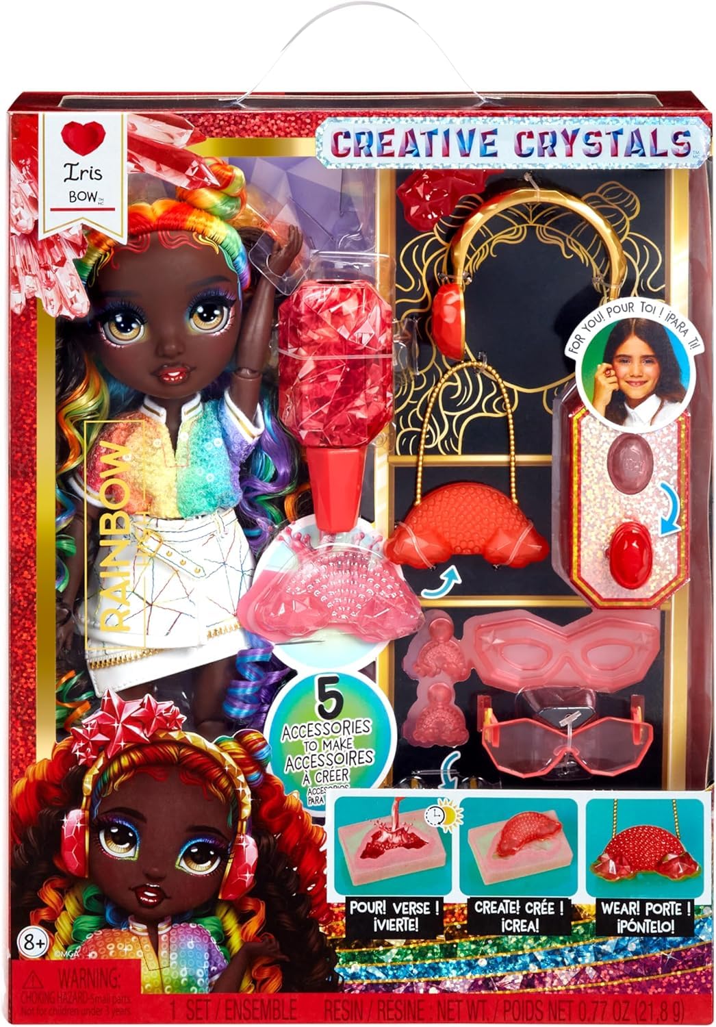 Rainbow High Creative Crystals Iris - 28 cm Fashion Doll with DIY Crystal Make It Kit 8