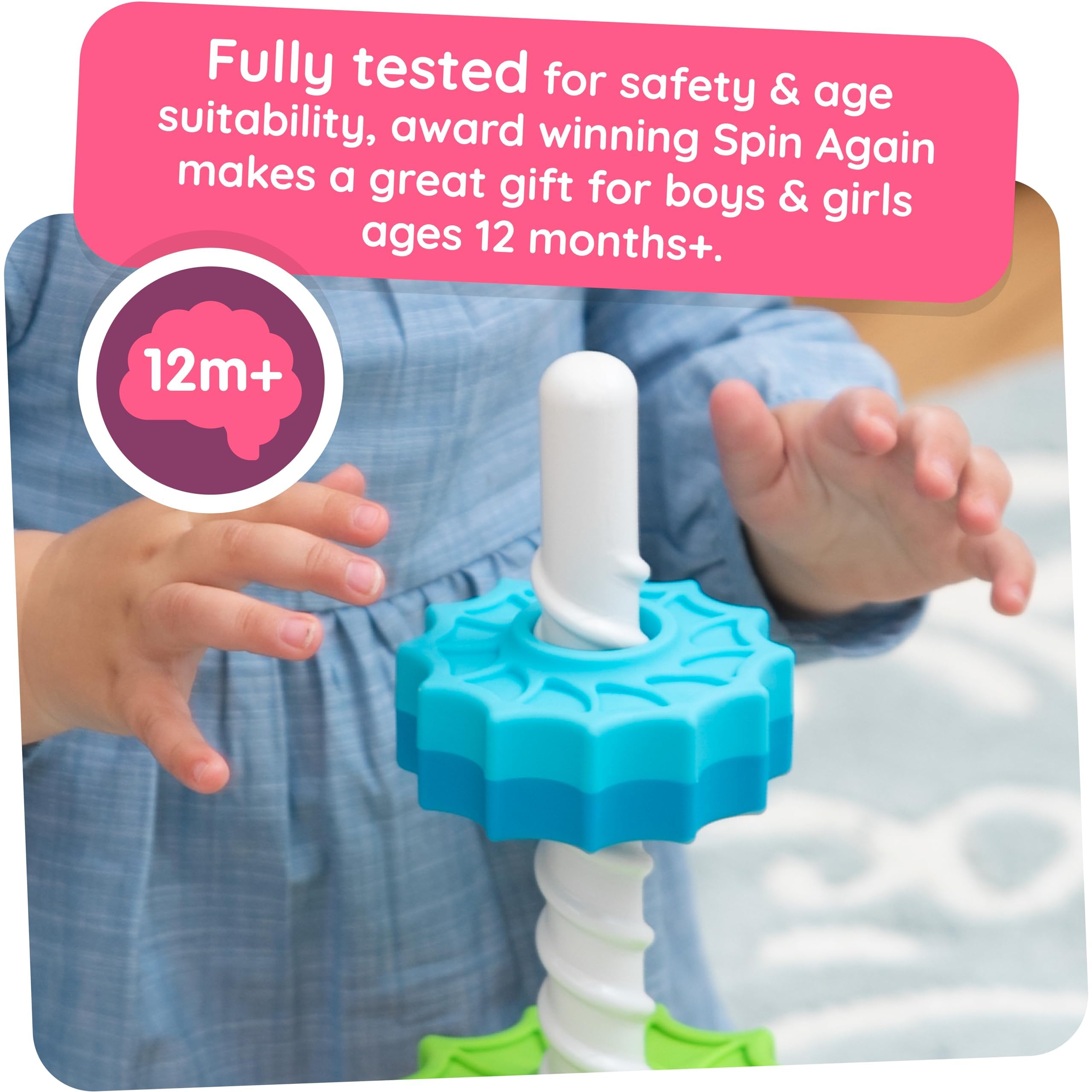 Fat Brain SpinAgain FA110-1 Stacking & Twirling Toy for Toddlers 12