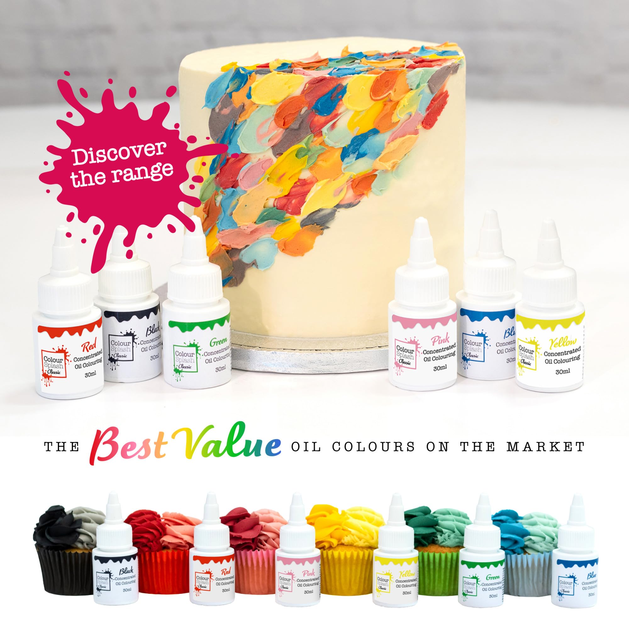 Colour Splash - Oil Based Food Colour Black | Vibrant Edible Colouring for Baking | 30ml 11