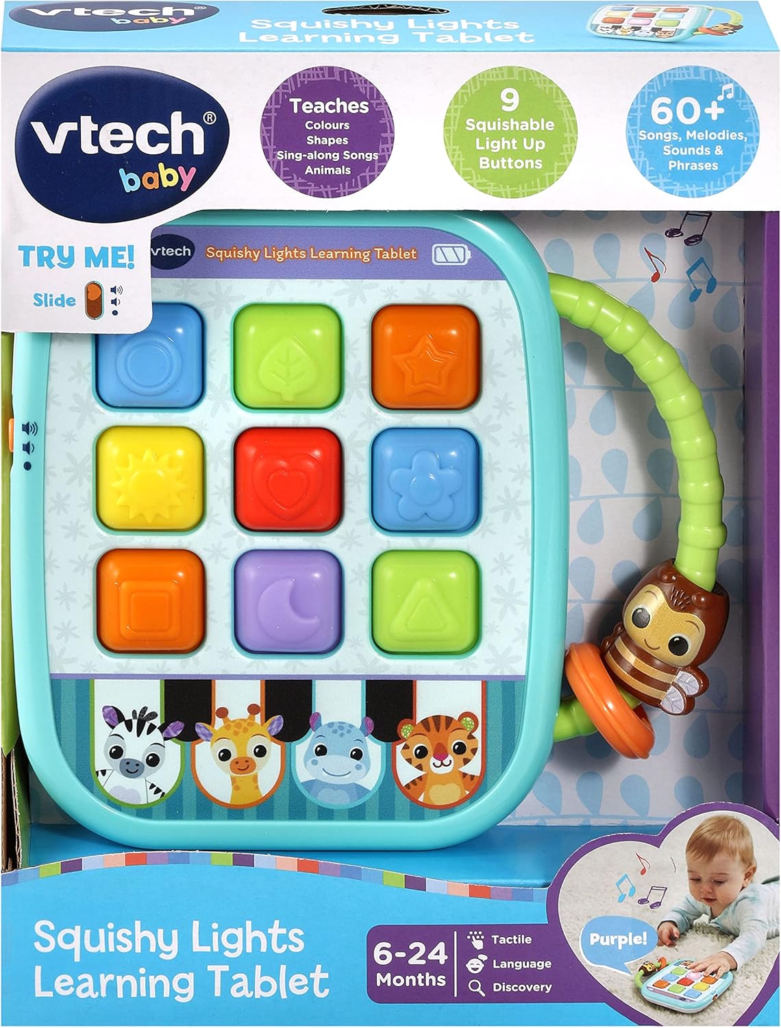 VTech Baby Squishy Lights Learning Tablet - Interactive Sensory Toy for 6 Months+ 5