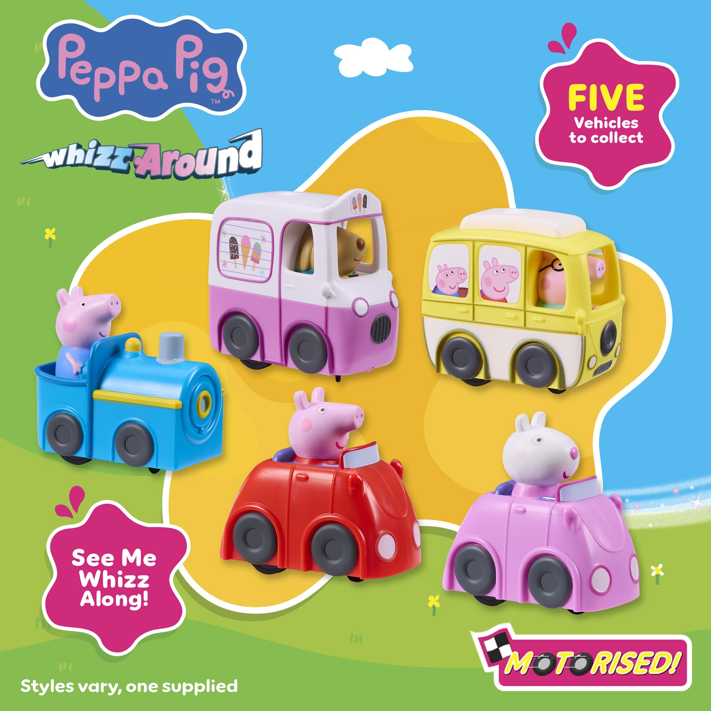 Peppa Pig Whizz Around Little Blue Train - Motorised Vehicle for Toddlers 2+ 3