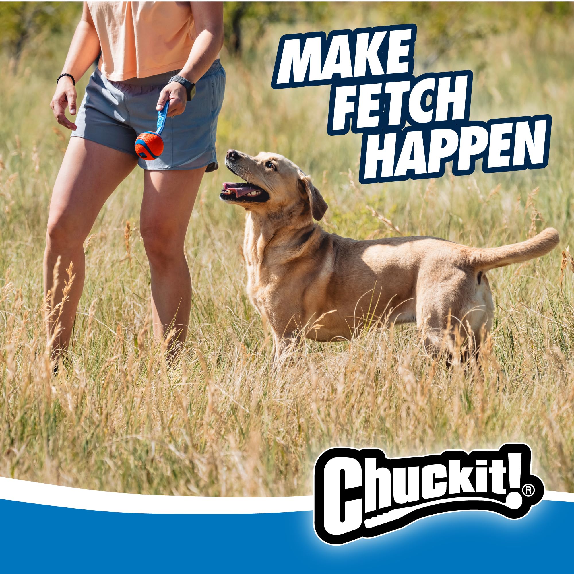 Chuckit! Ultra Tug Dog Toy - Medium Size, High Bounce, Durable Natural Rubber 3