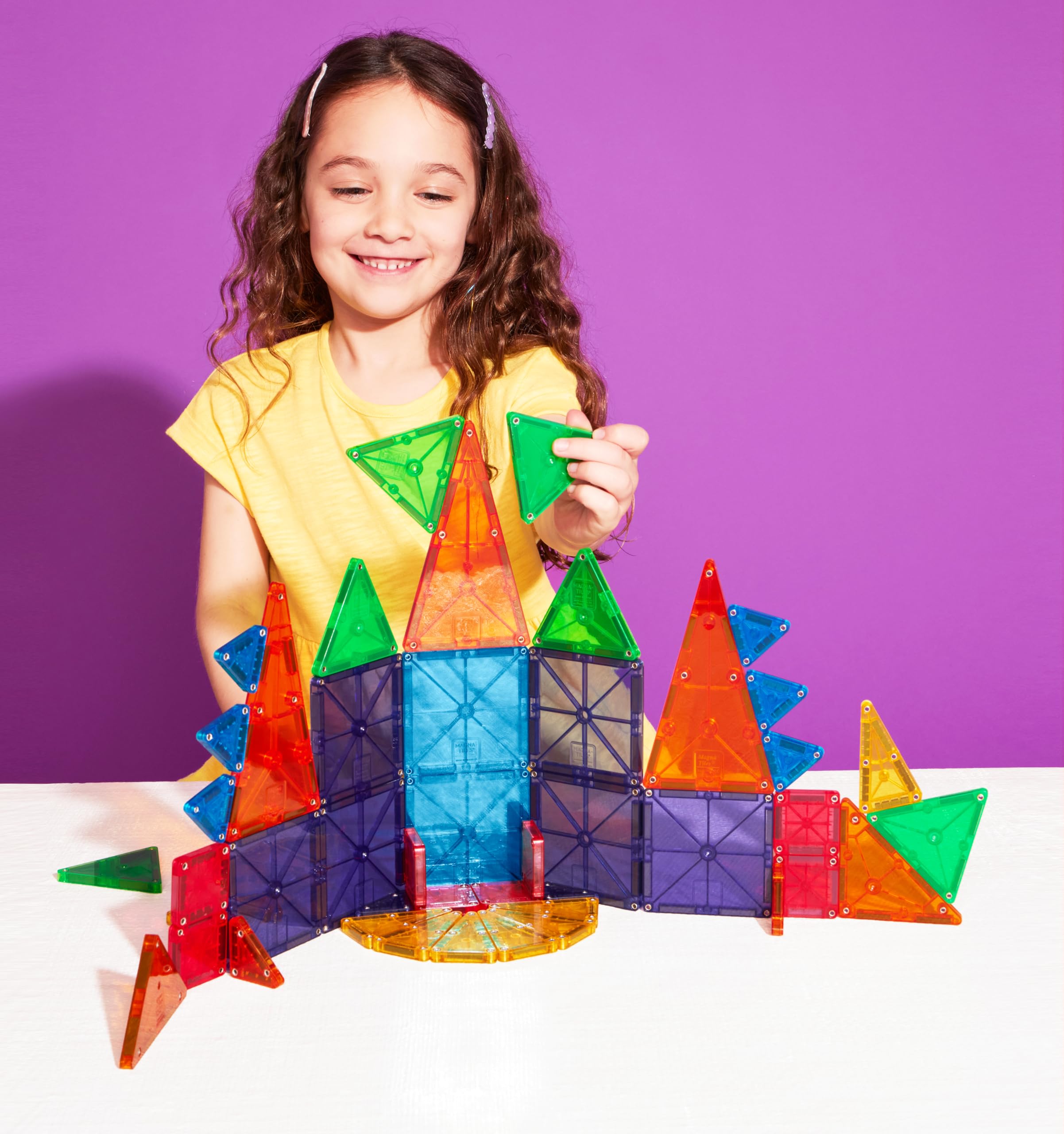 Magna-Tiles MicroMAGS 46-Piece Combi Set - Building Toy for Ages 3+ 4