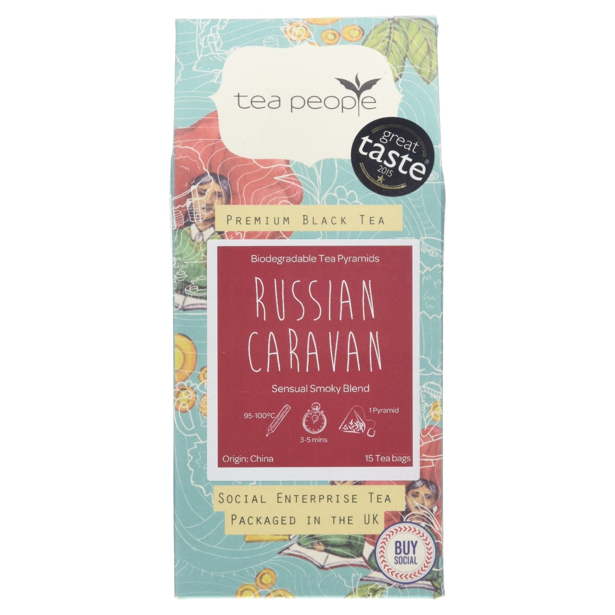 Tea People Russian Caravan - 15 Biodegradable Tea Pyramids 5