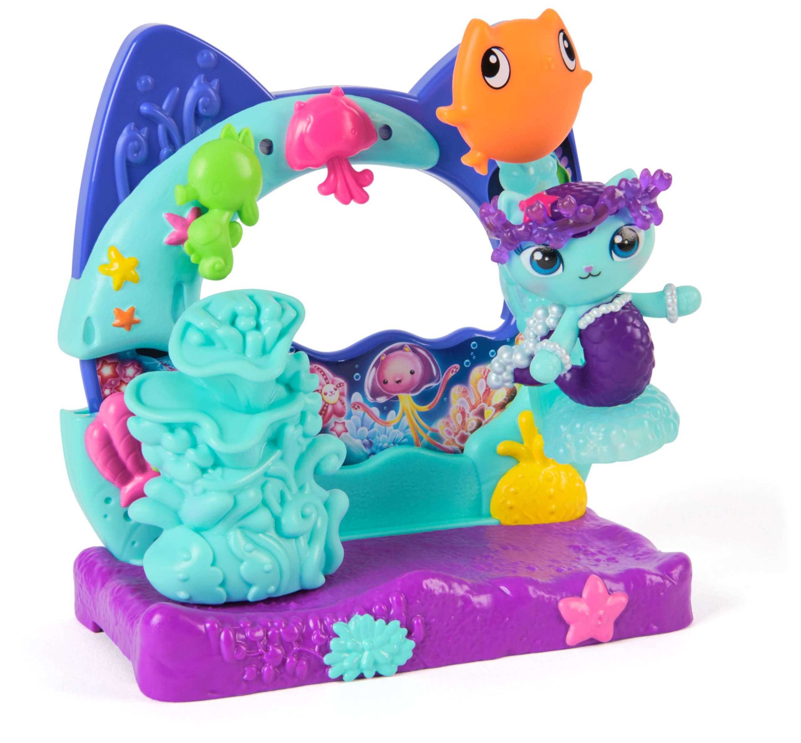Gabby's Dollhouse: The Movie Mercat's Aquarium Balcony Playset - 7-Piece with MerCat Figure & Surprise Accessory