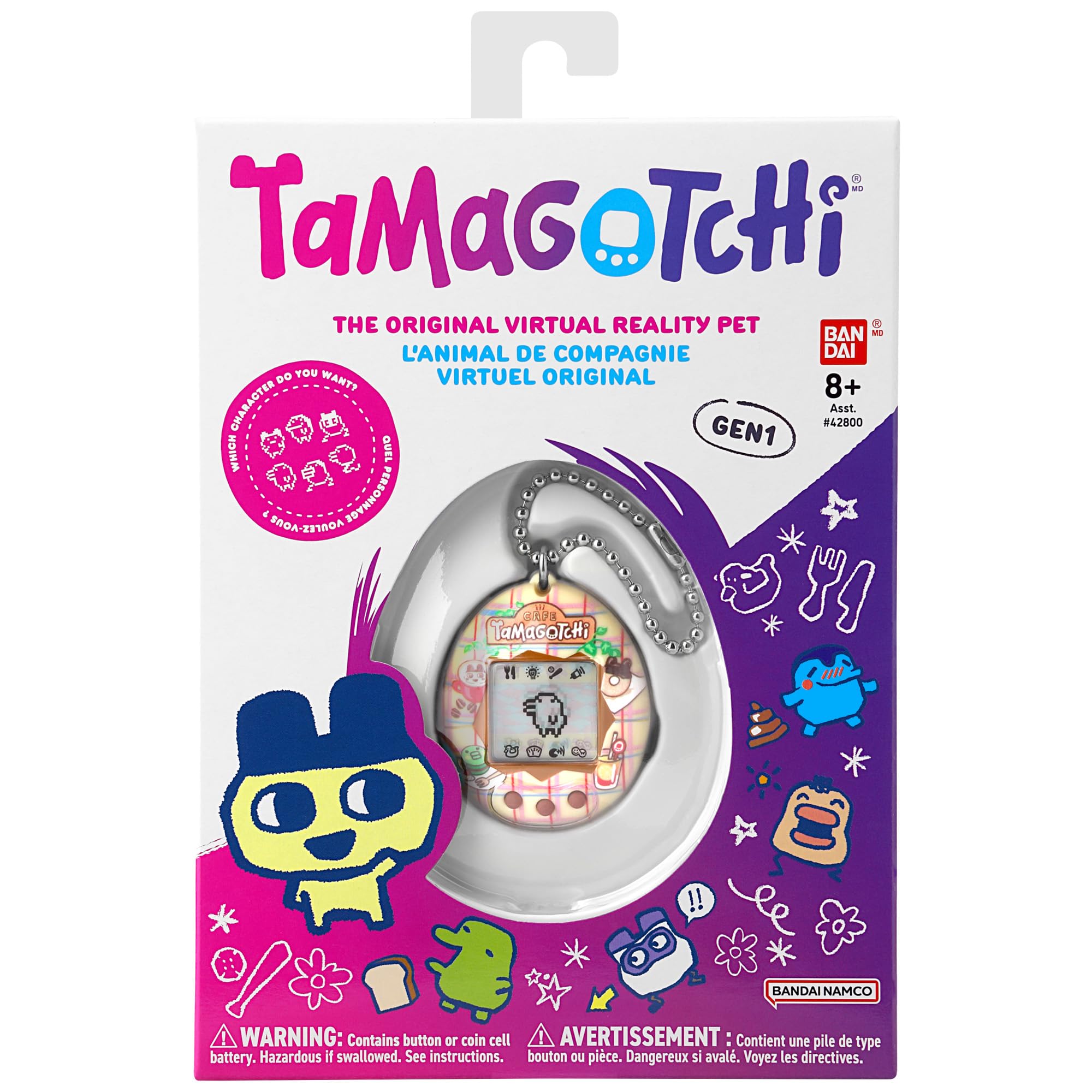 Tamagotchi Bandai Original Tama Café Digital Pet - Electronic Virtual Pet Toy for Kids 8+ 5