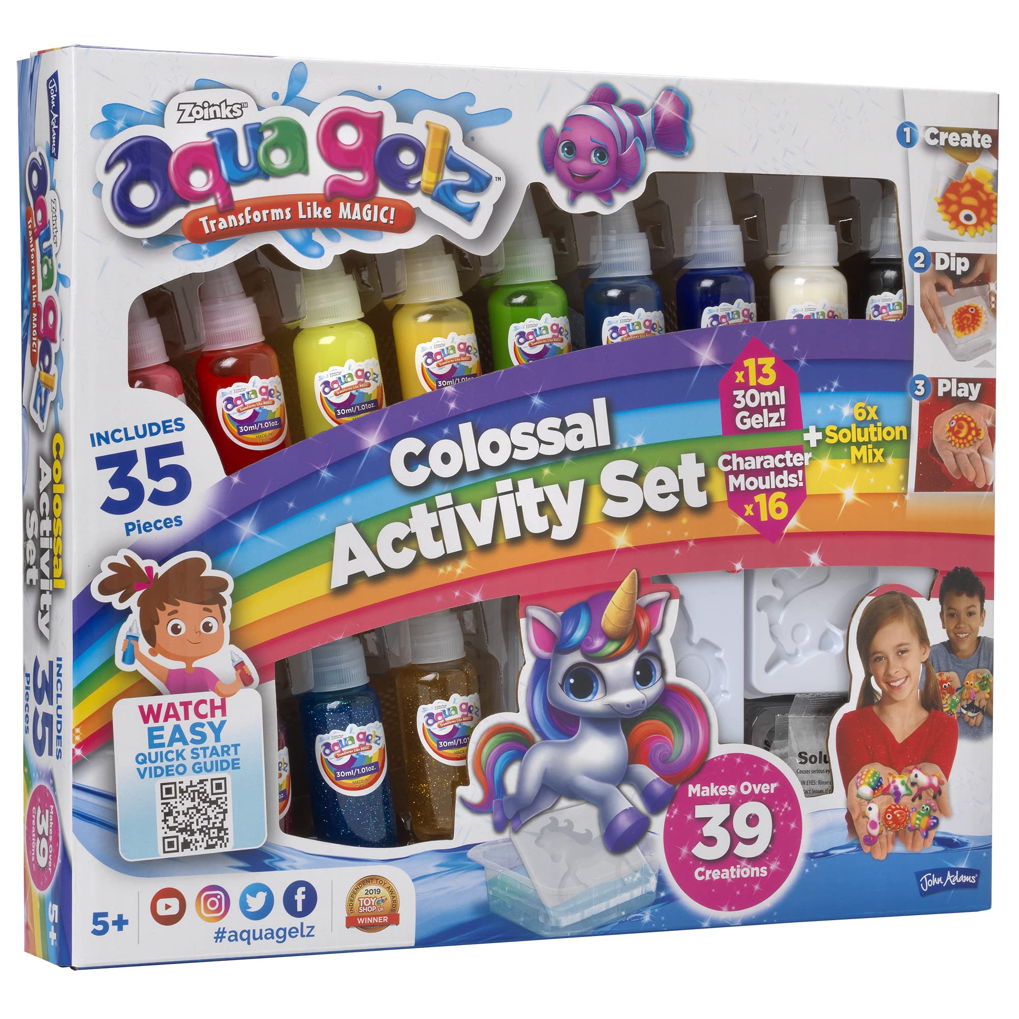 AquaGelz Colossal Activity Set - Sensory Arts & Crafts Play for Kids 5+ 8