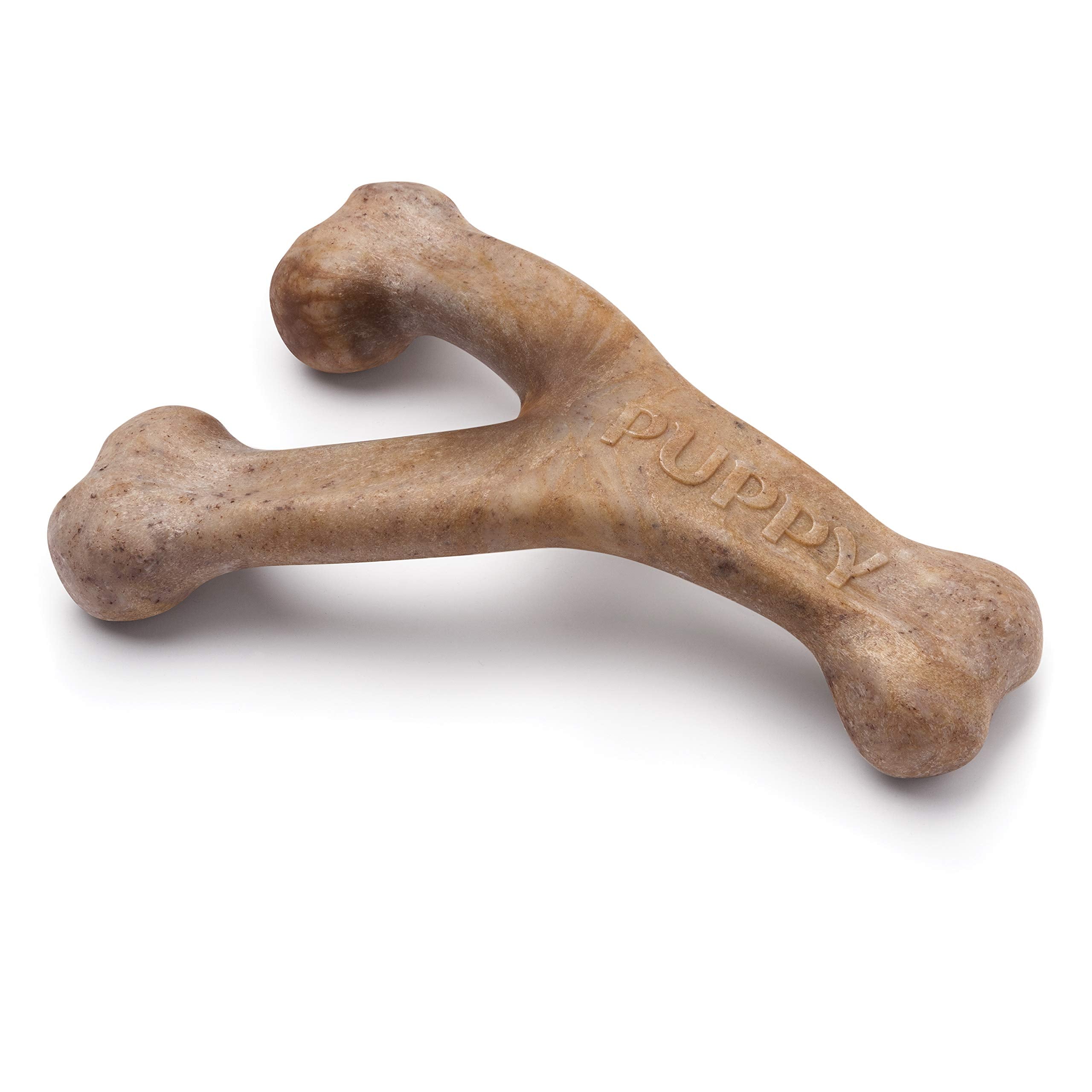 Benebone Puppy Wishbone Dog Chew Toy - Real Bacon Flavor | Medium Size | Heavy Duty Nylon 1