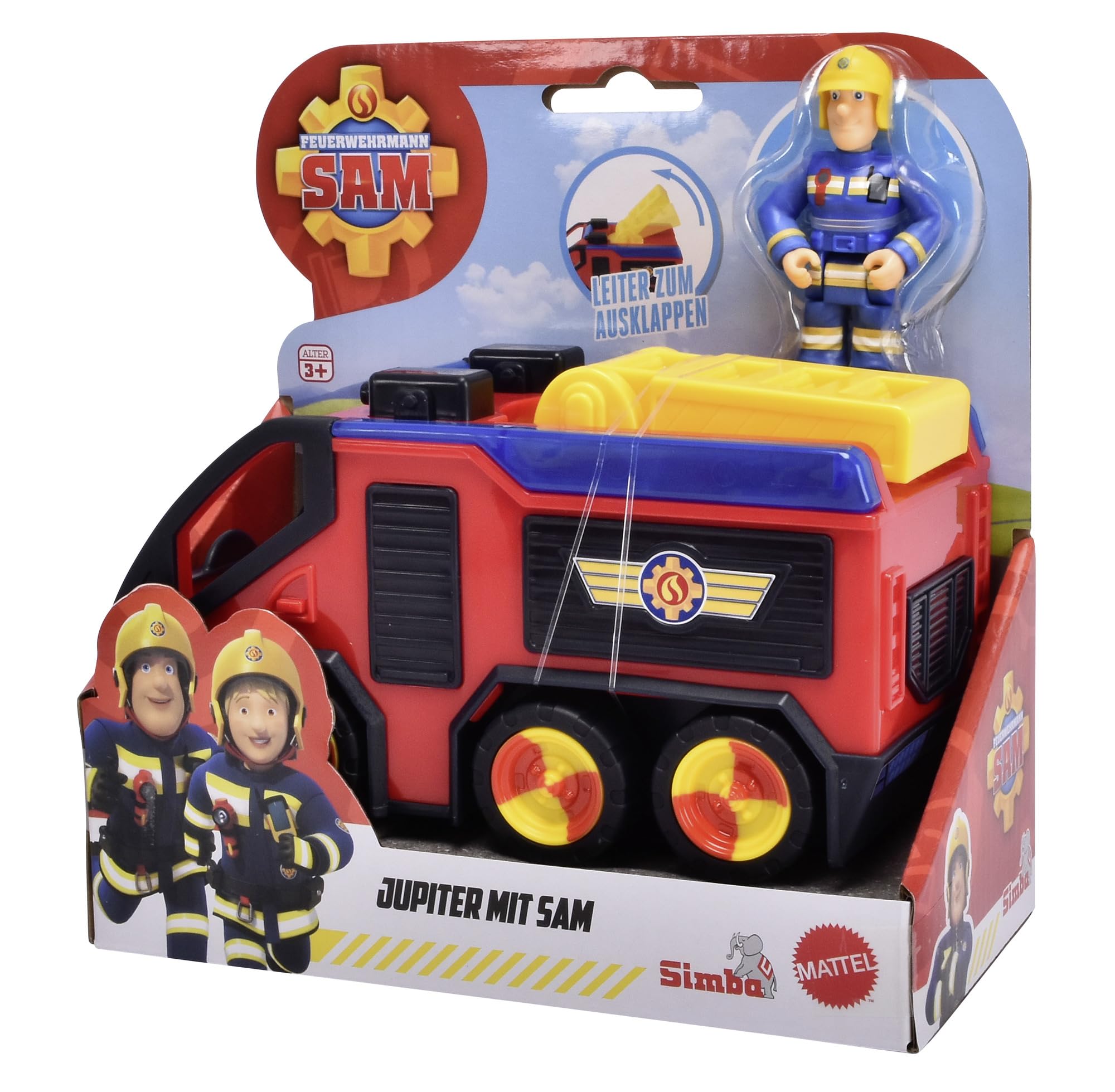 Fireman Sam Junior Jupiter Vehicle with Sam Figure - Action-Packed Rescue Playset for Kids 6