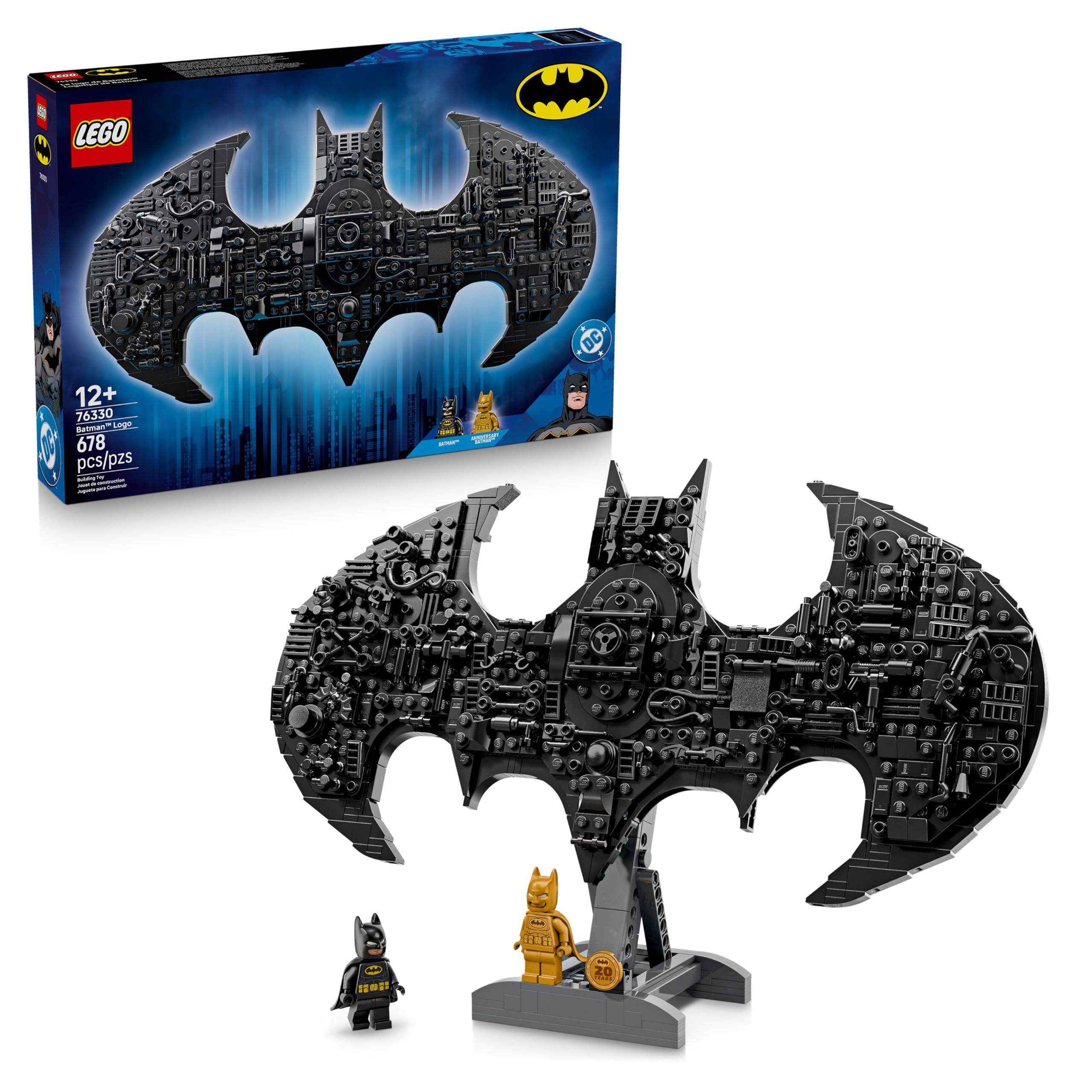LEGO DC Batman Logo Building Set 76330 - 2 Minifigures | Ages 12+ | Display Model