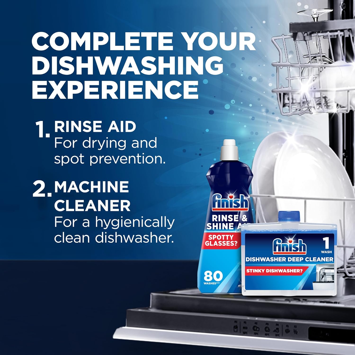 Finish - Rinse Aid for Dishwashers, Original, 800ml 8