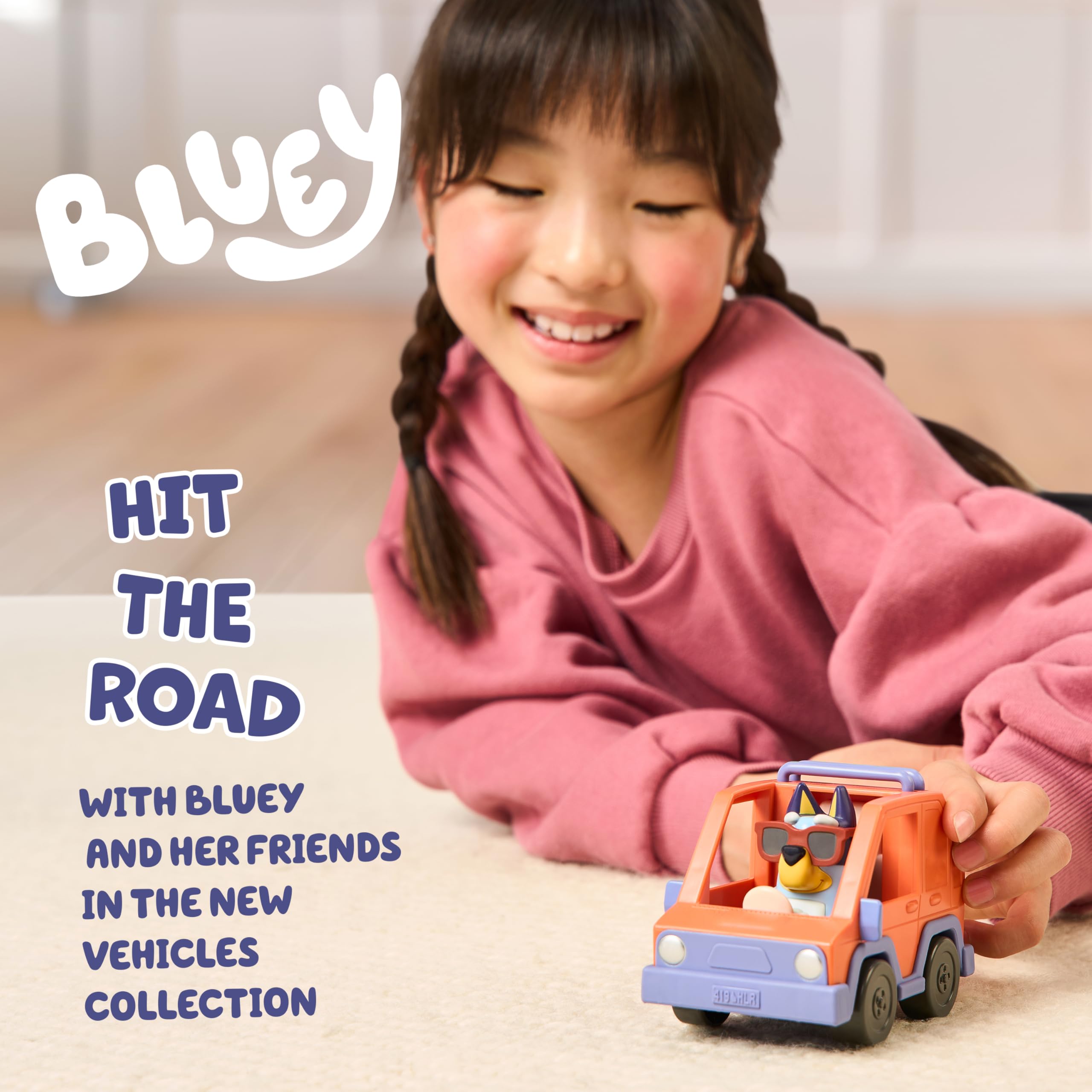 Bluey Hit the Road 4WD Vehicle Playset with Articulated Figure - Orange 7