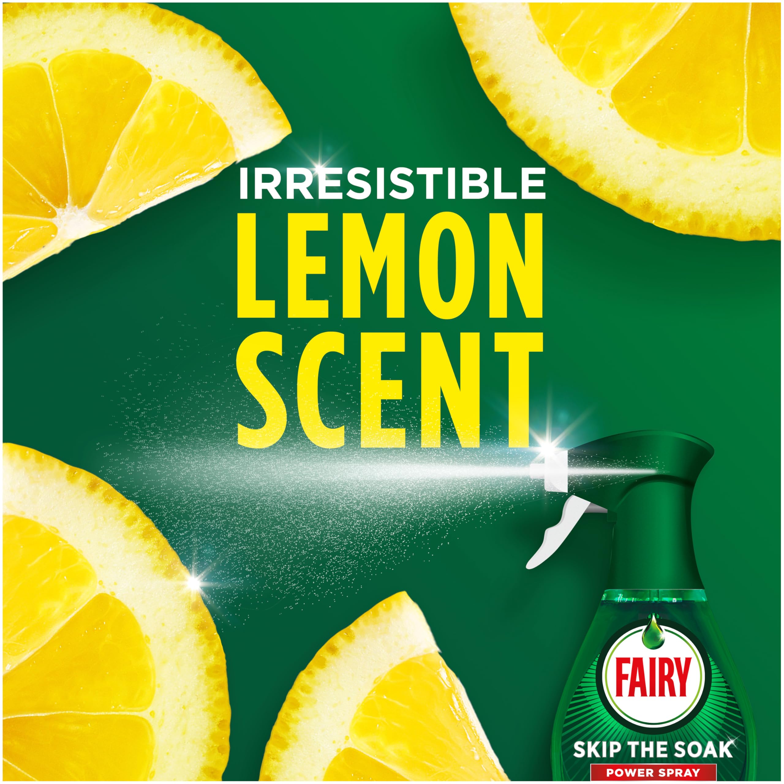 Fairy Skip the Soak Dish Spray Kit, Lemon, 1.3L (650ml Spray + 650ml Refill) 3