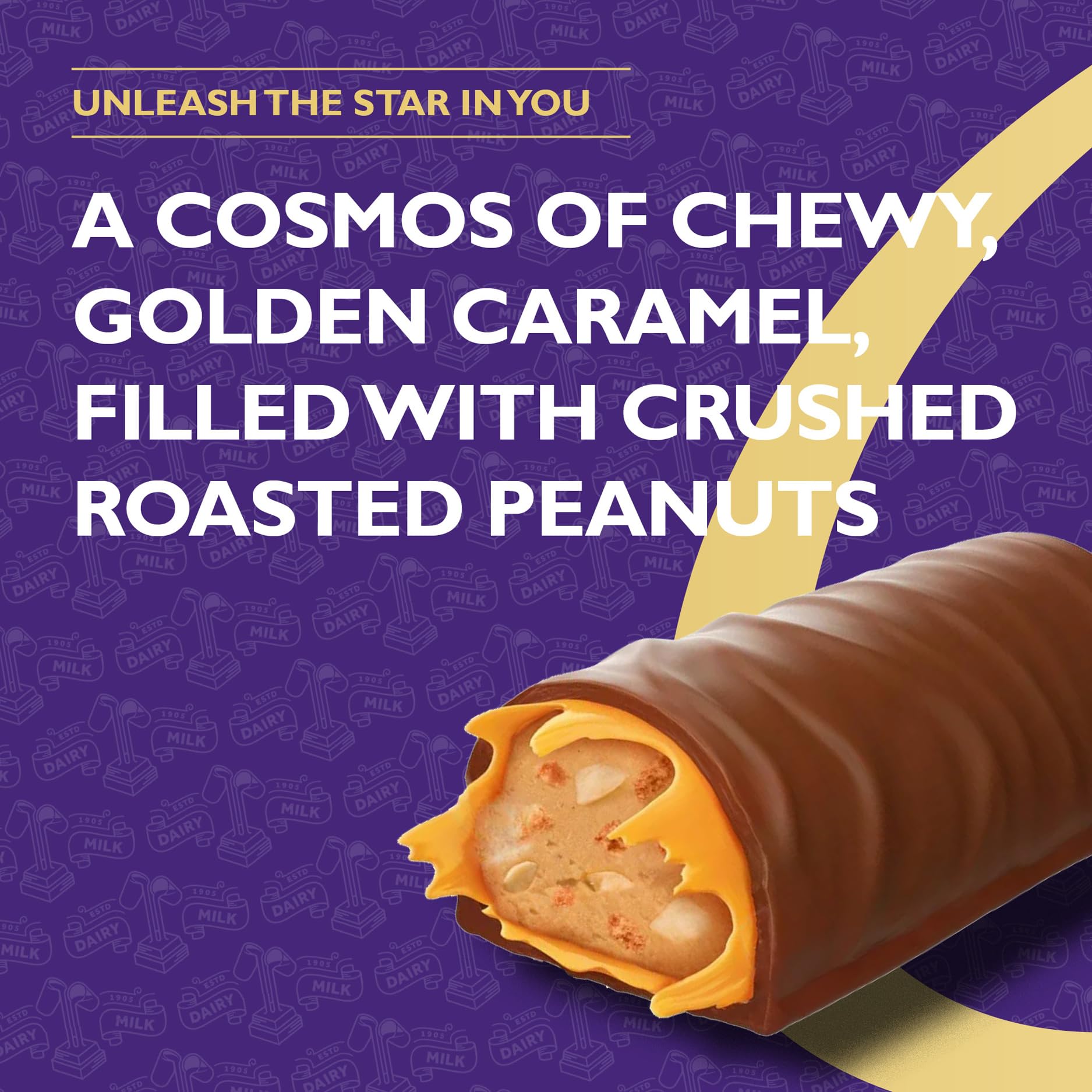 Cadbury Starbar Chocolate Bar, Milk Chocolate with Caramel & Peanut Centre, Pack of 32 (49g Each) 9